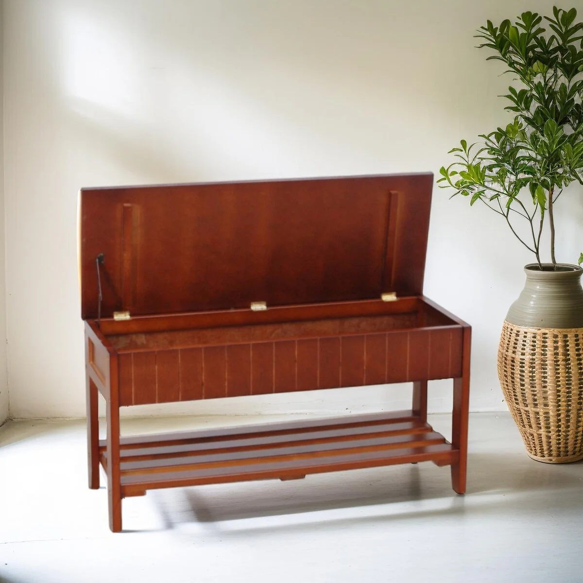 Quality Solid Wood Shoe Bench with Storage