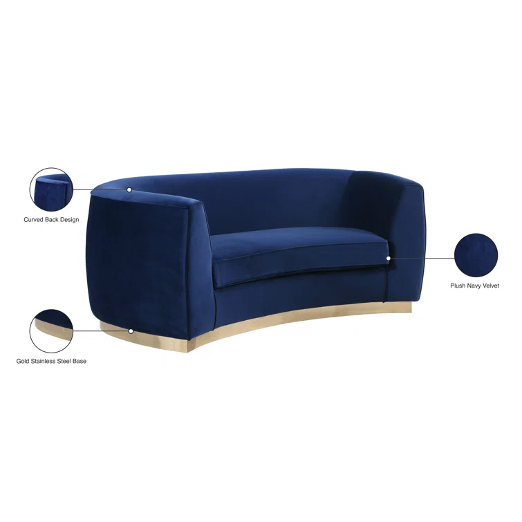 Breccan 70.5'' Velvet Loveseat