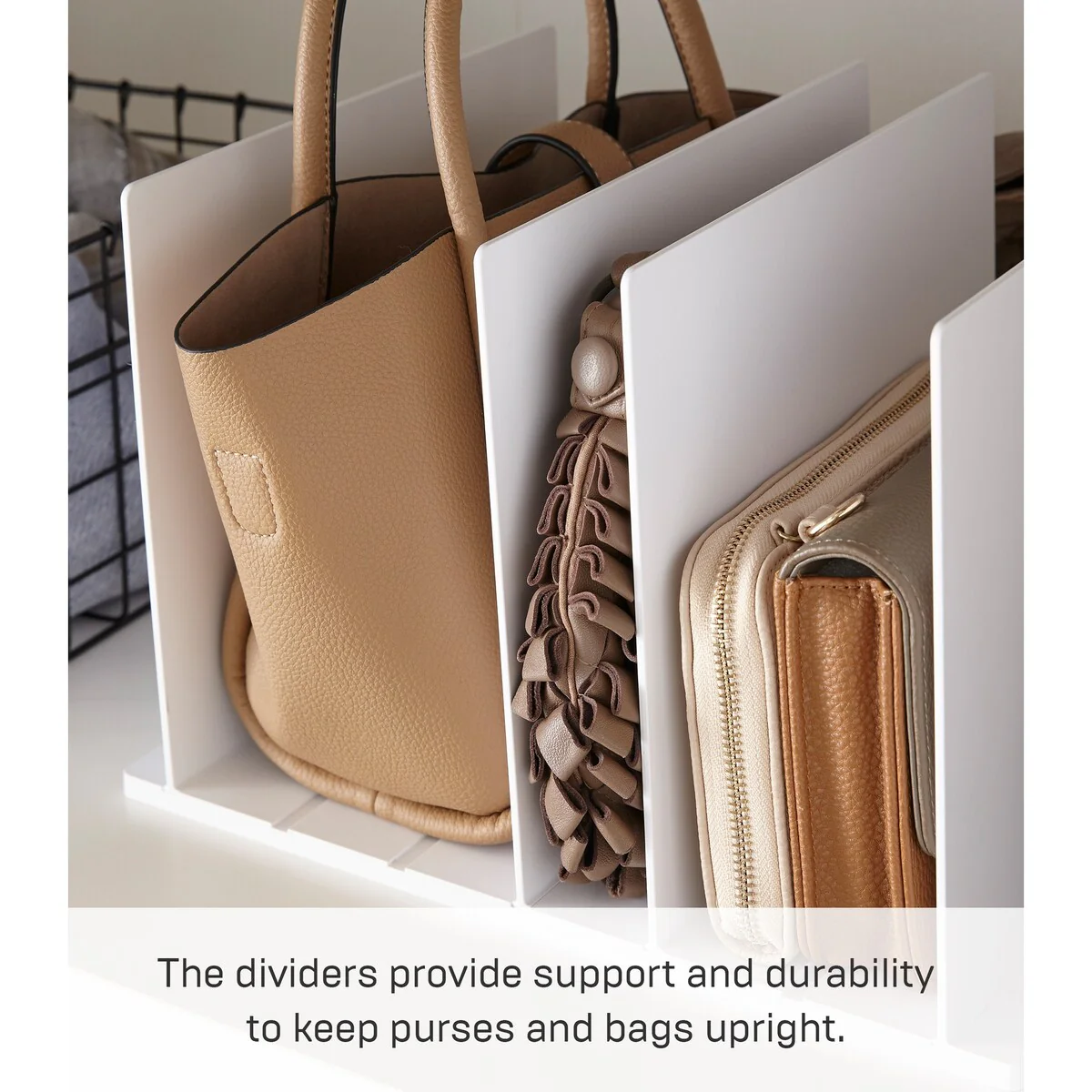 Yamazaki Home Handbag Organizer (Set of 2), ABS Plastic - L 9.45 x W 12.52 x H 8.27 inches