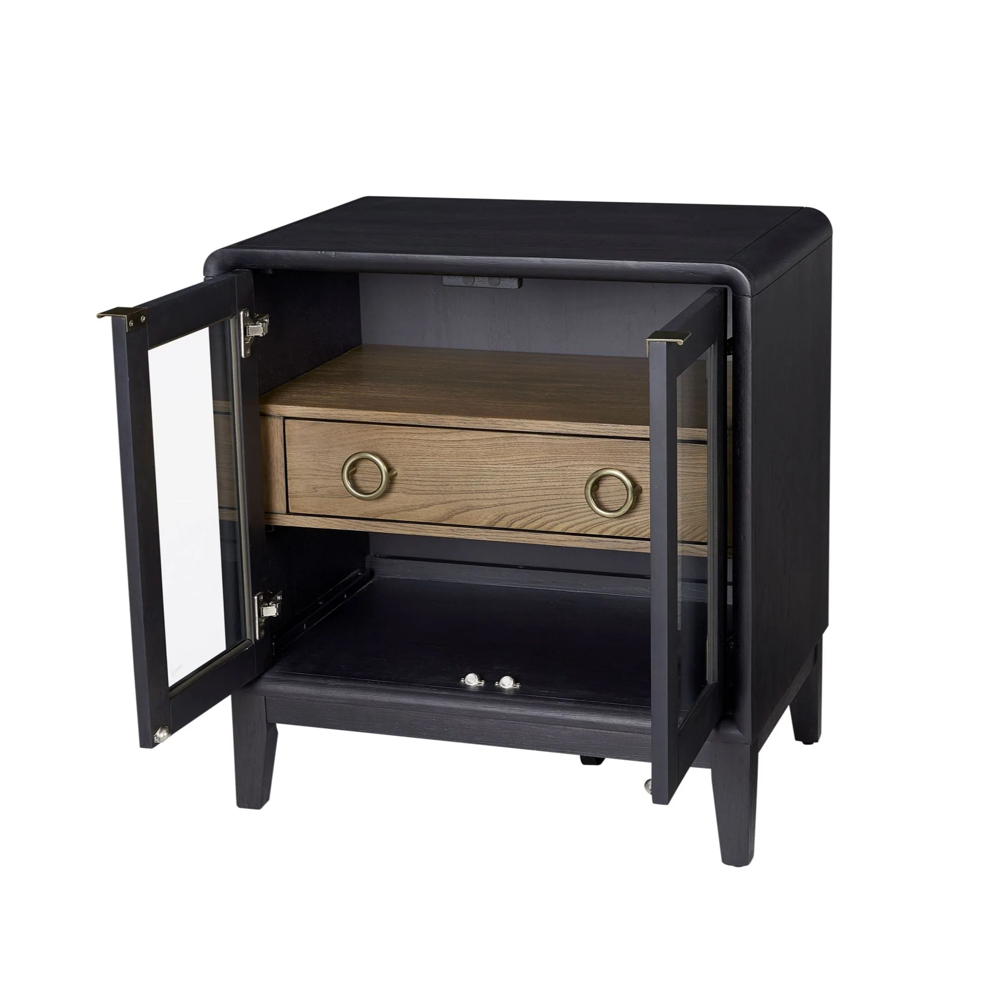 Glass Door Nightstand