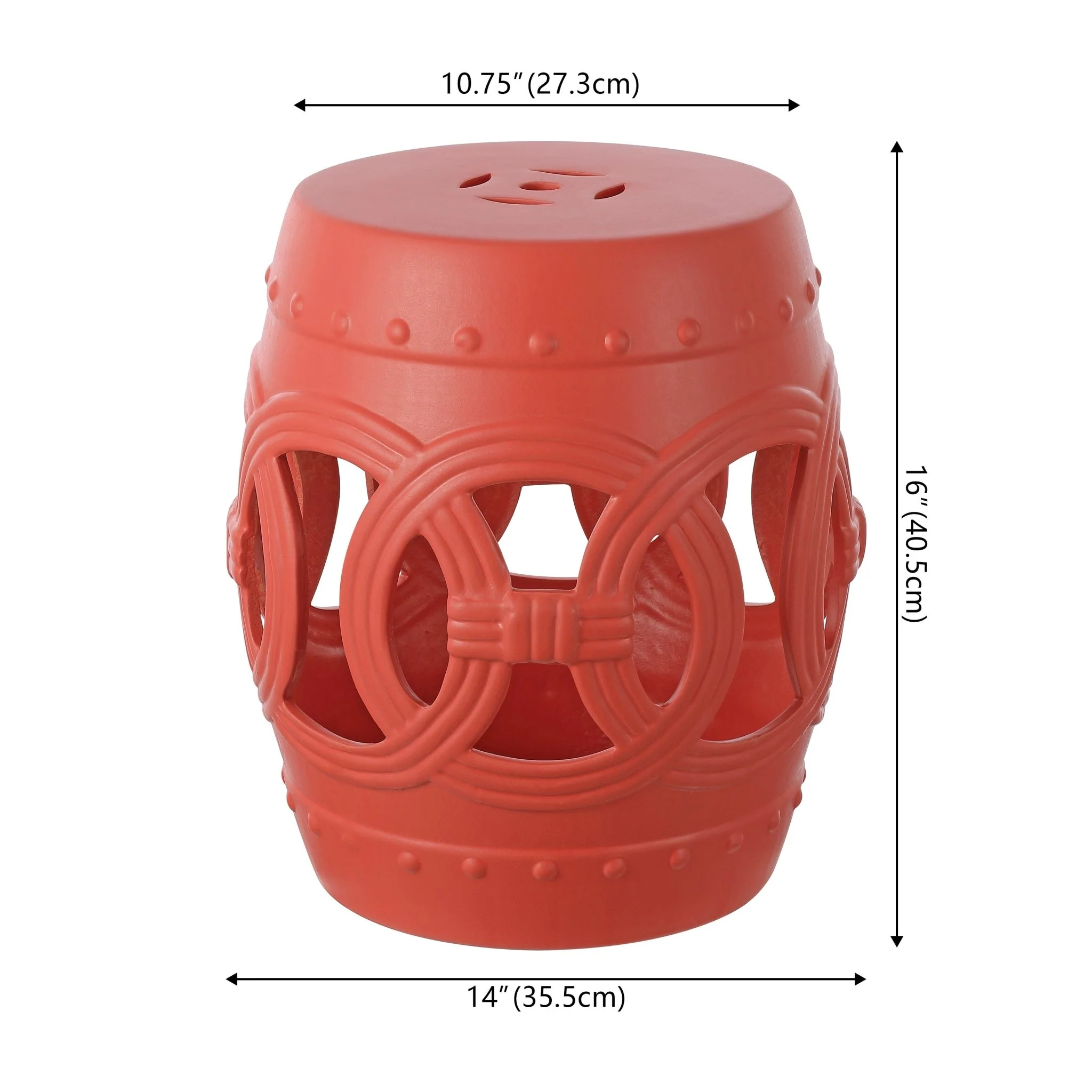 Lucky Chinese Ceramic Drum Garden Stool
