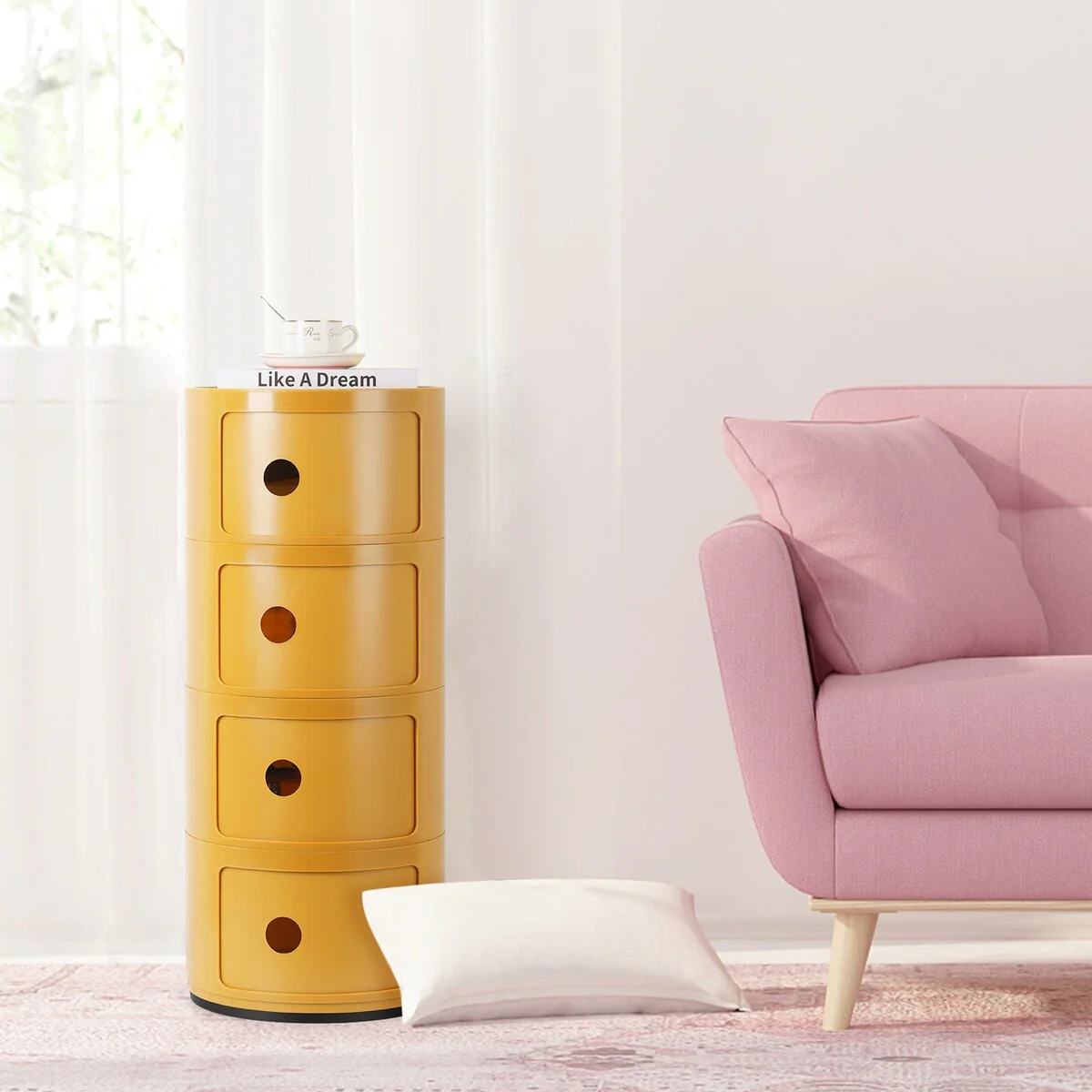 ABS Multifunction Storage Table Stackable Detachable Organizer