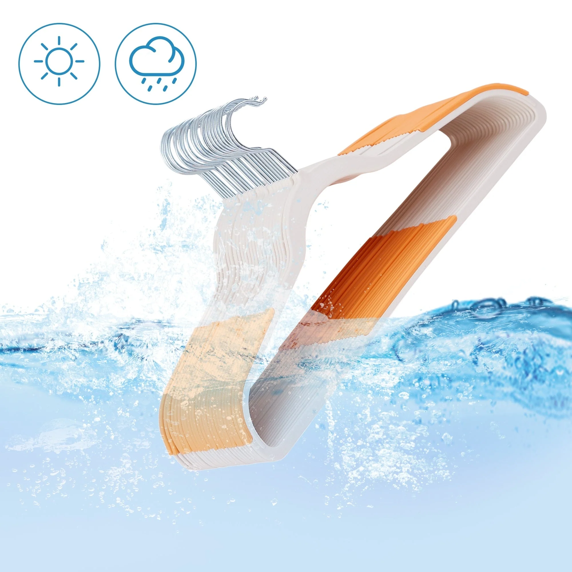 Clothes Hangers Plastic Coat Hangers Non-Slip Space-Saving Swivel Hook