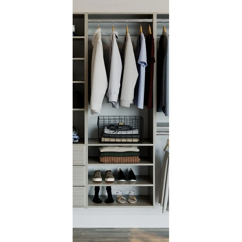 Easy Track Select Laminate Closet Tower Kit