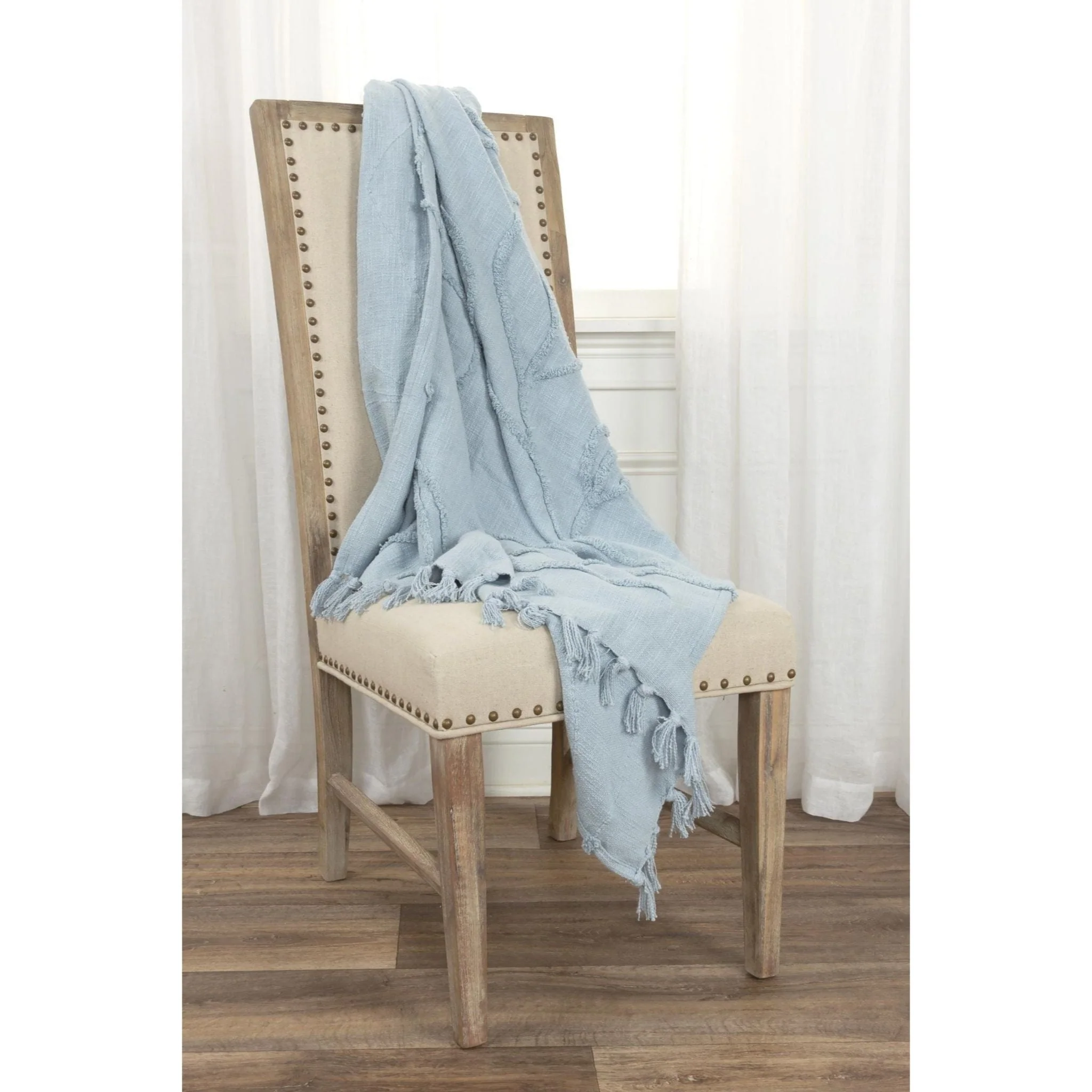 Woven Botanical 100% Woven Textured Cotton Throw