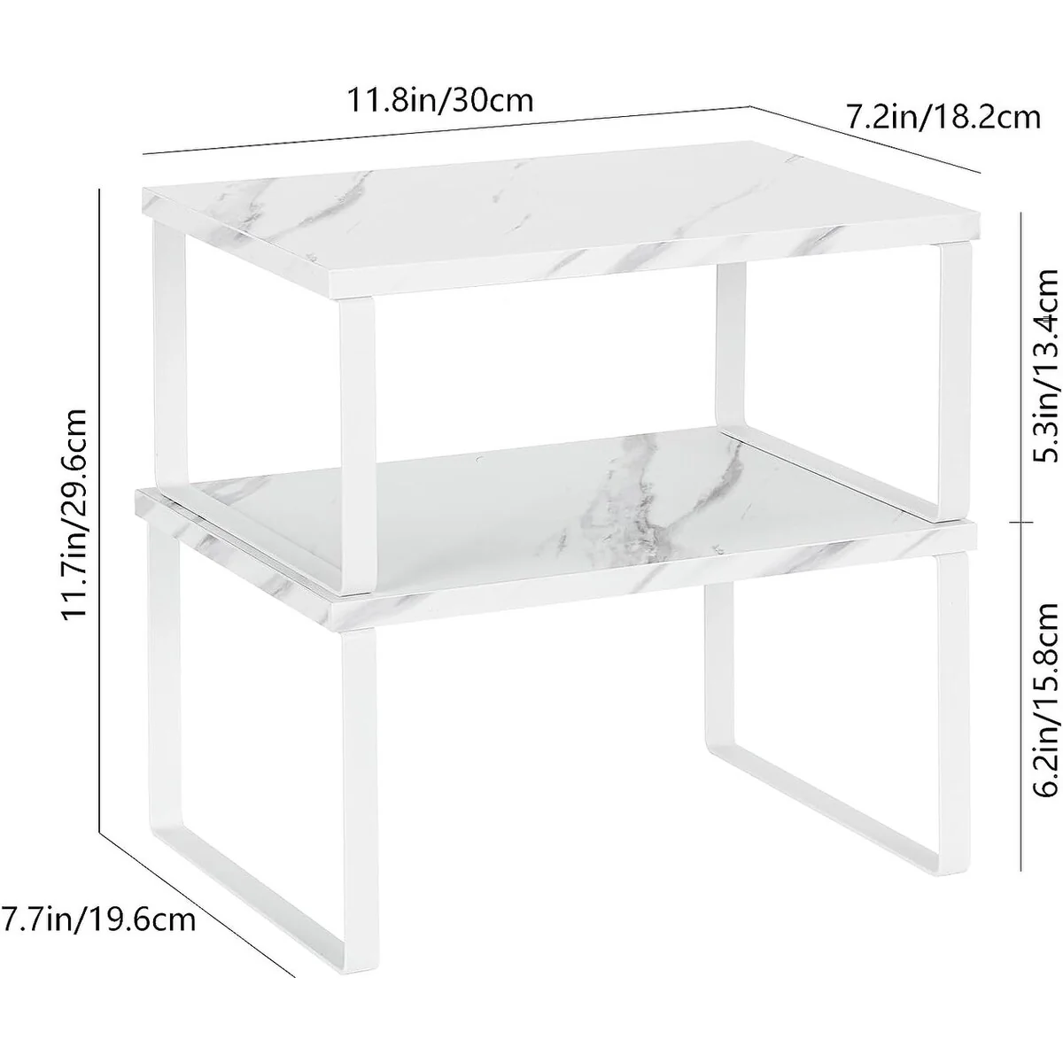 Stackable Kitchen Cabinet Shelves Organizer