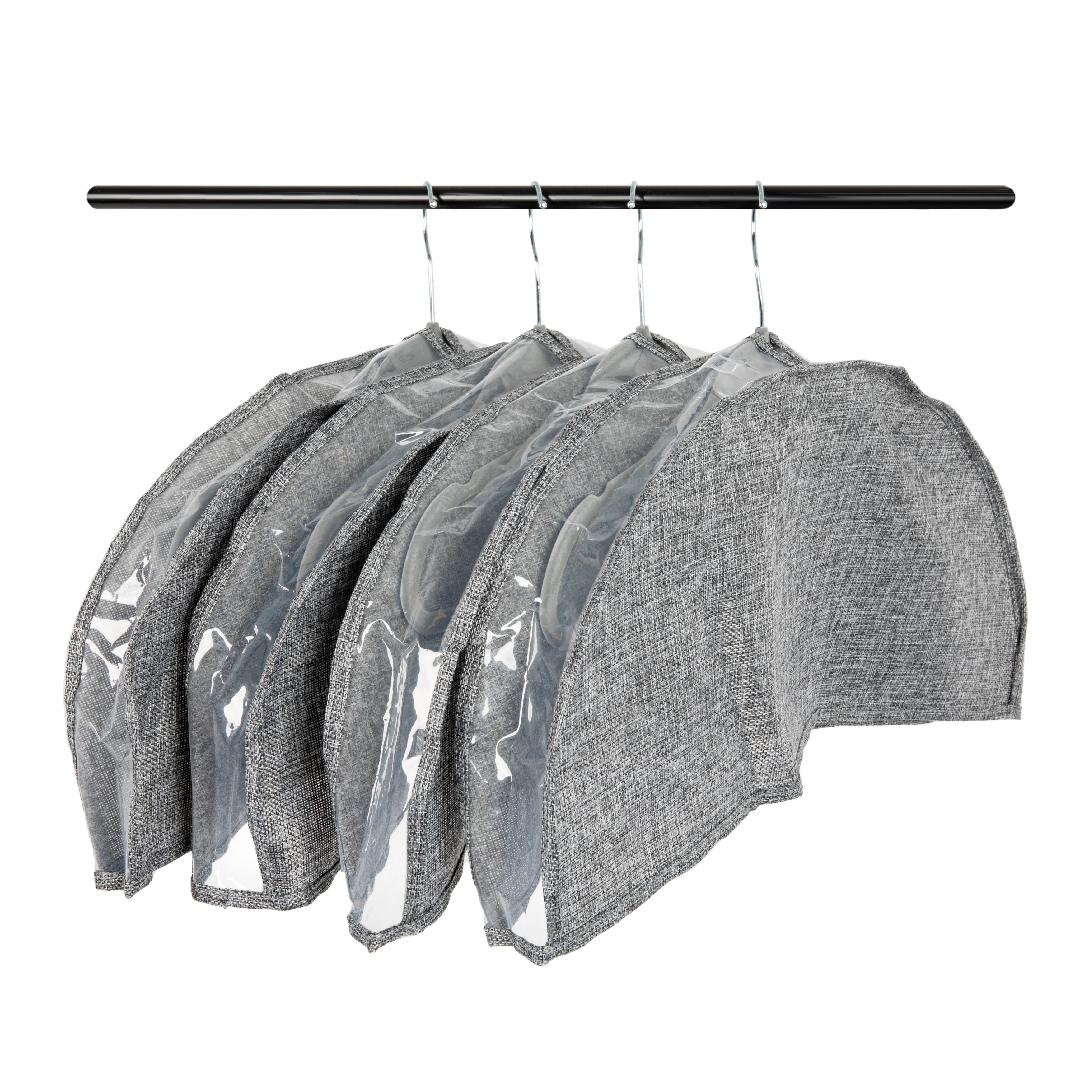 Household Essentials Hanging Garment Shoulder Dust Covers for Closet - 24.0