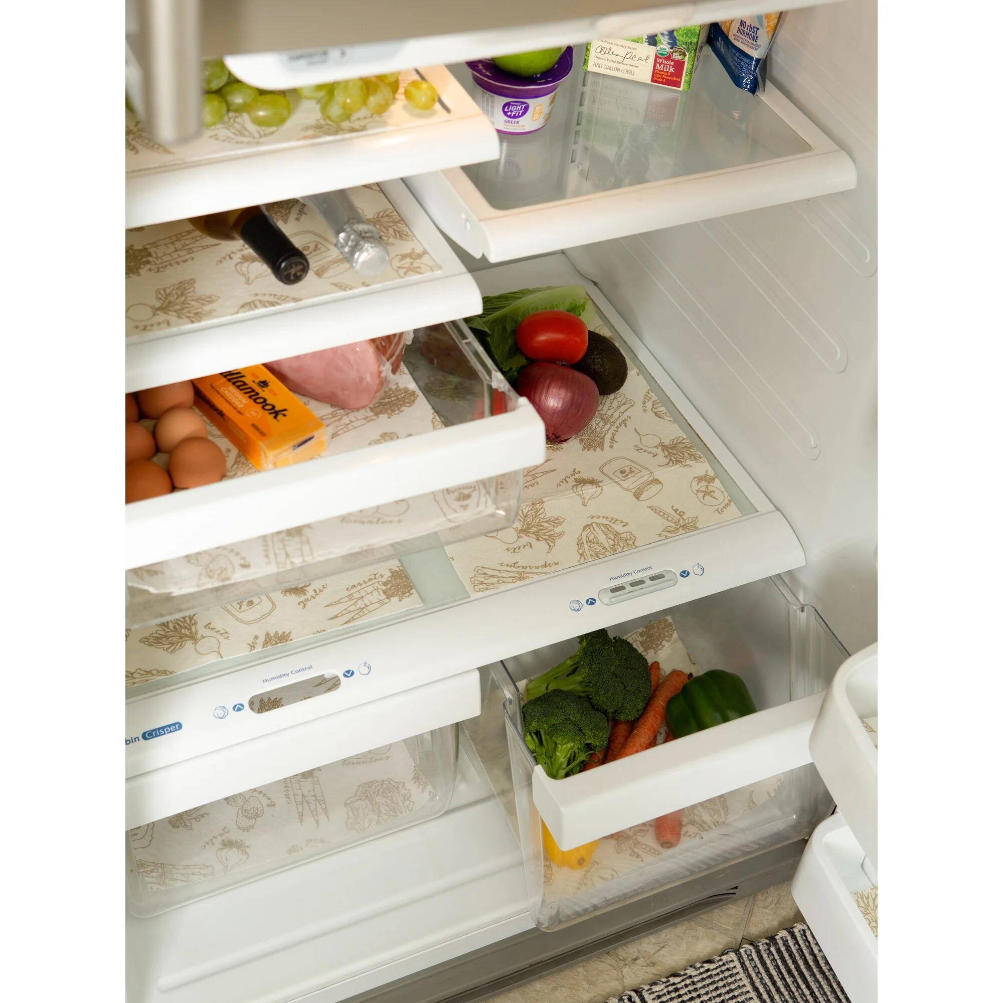 DII Nautical Blue Market Print Fridge Liner (Set of 6)