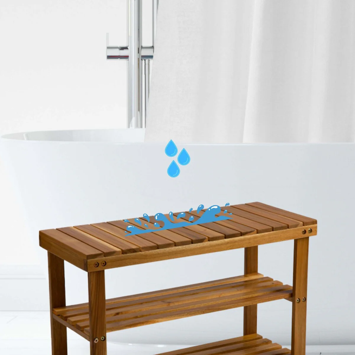 Entryway Wood Shoe Rack Bench