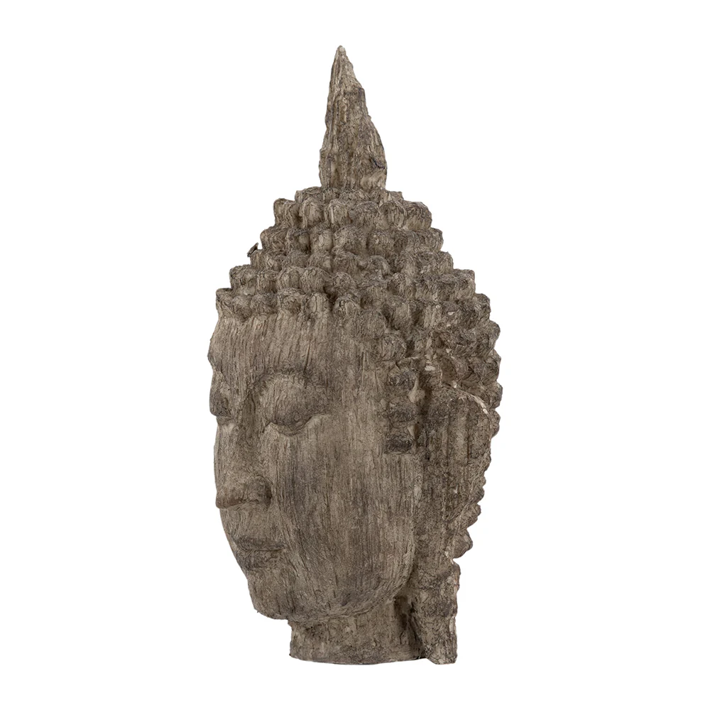Meditating Buddha Head Sculpture, Large