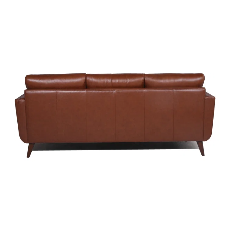 Amina 84'' Leather Sofa