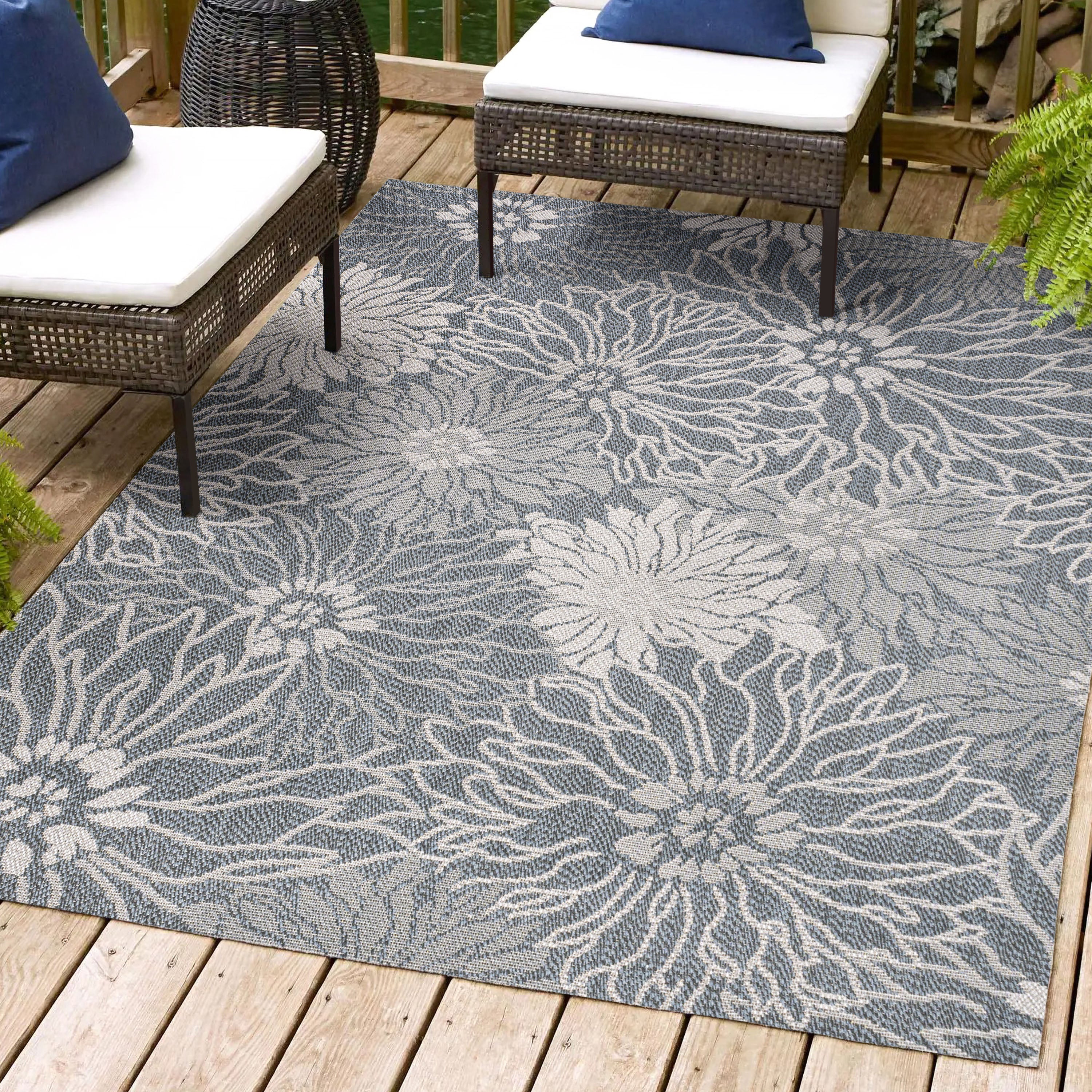 Bahamas Modern All-Over Floral Indoor/Outdoor Area Rug