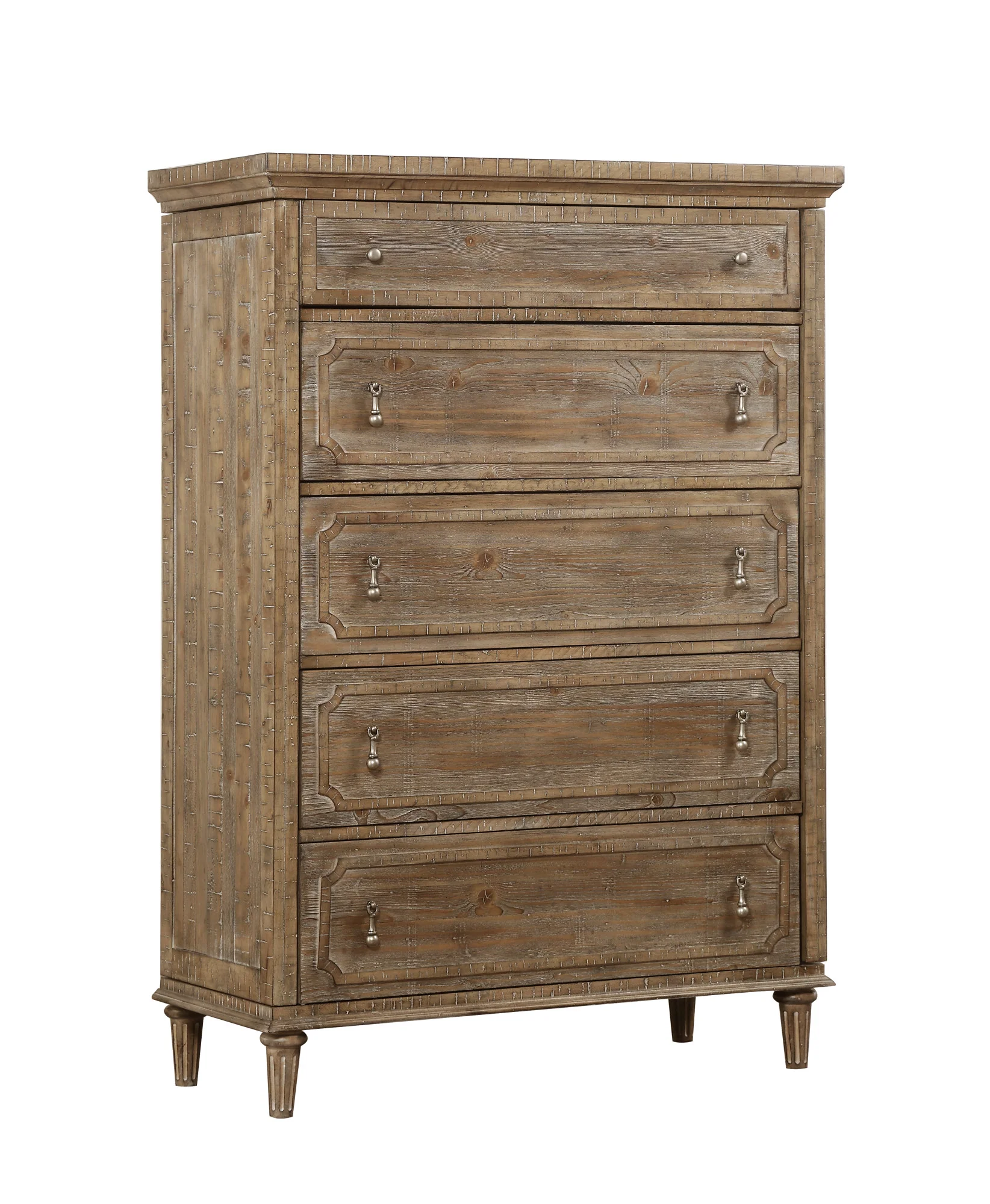 Changeme Solid Wood Chest with 5 Drawers