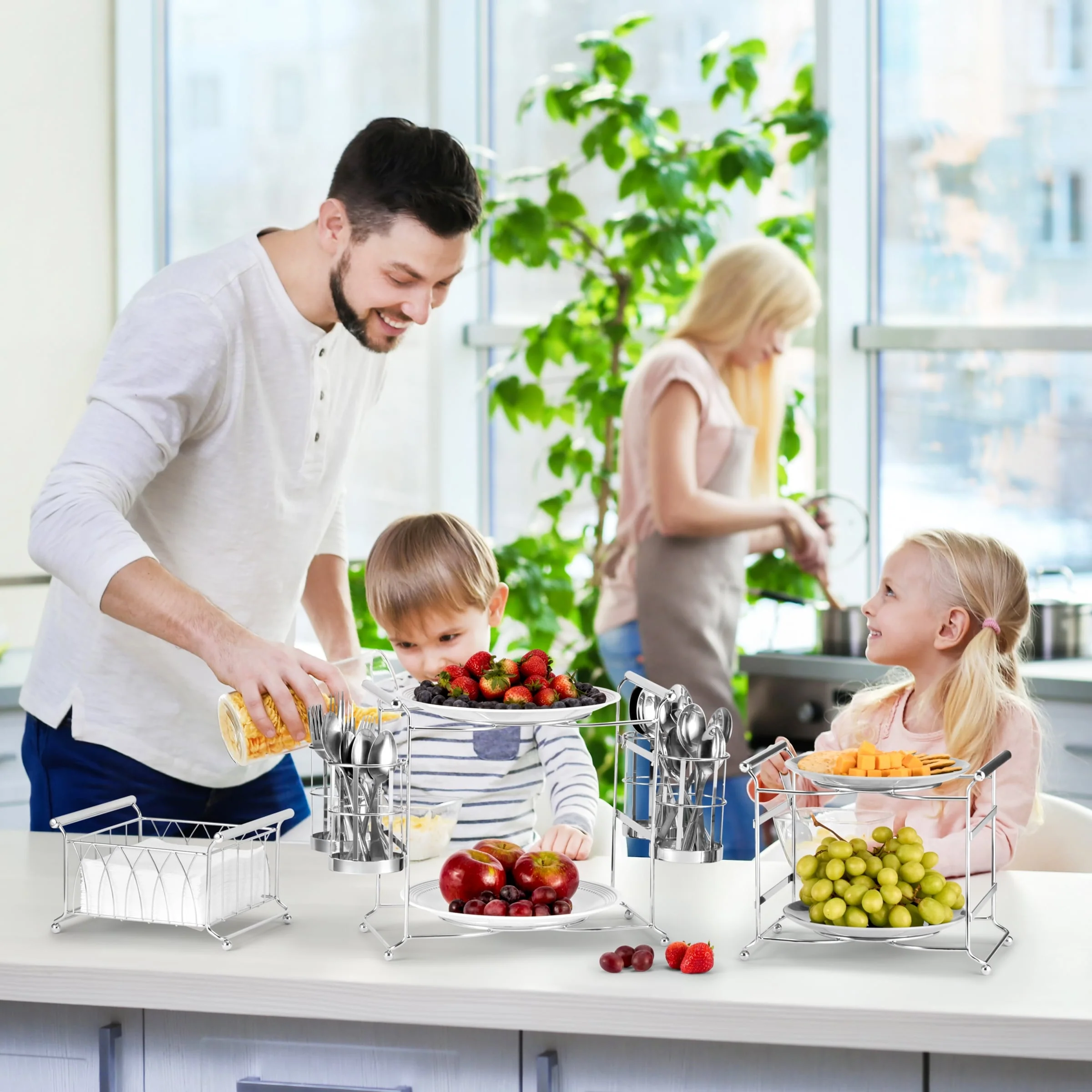 Sorbus 3 Tier Utensil Caddy - Multi-Purpose Steel Mesh Caddy