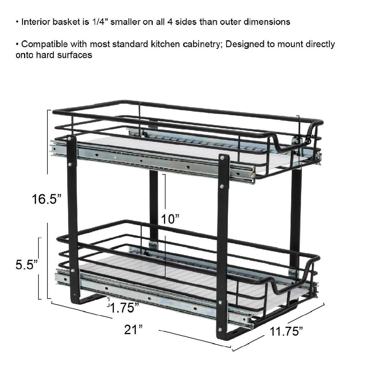 Household Essentials Multipurpose Pull-Out/Slide-Out Storage Organizer