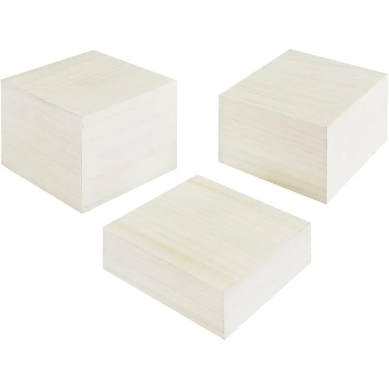 Wooden 3 Pcs Square Risers for Display
