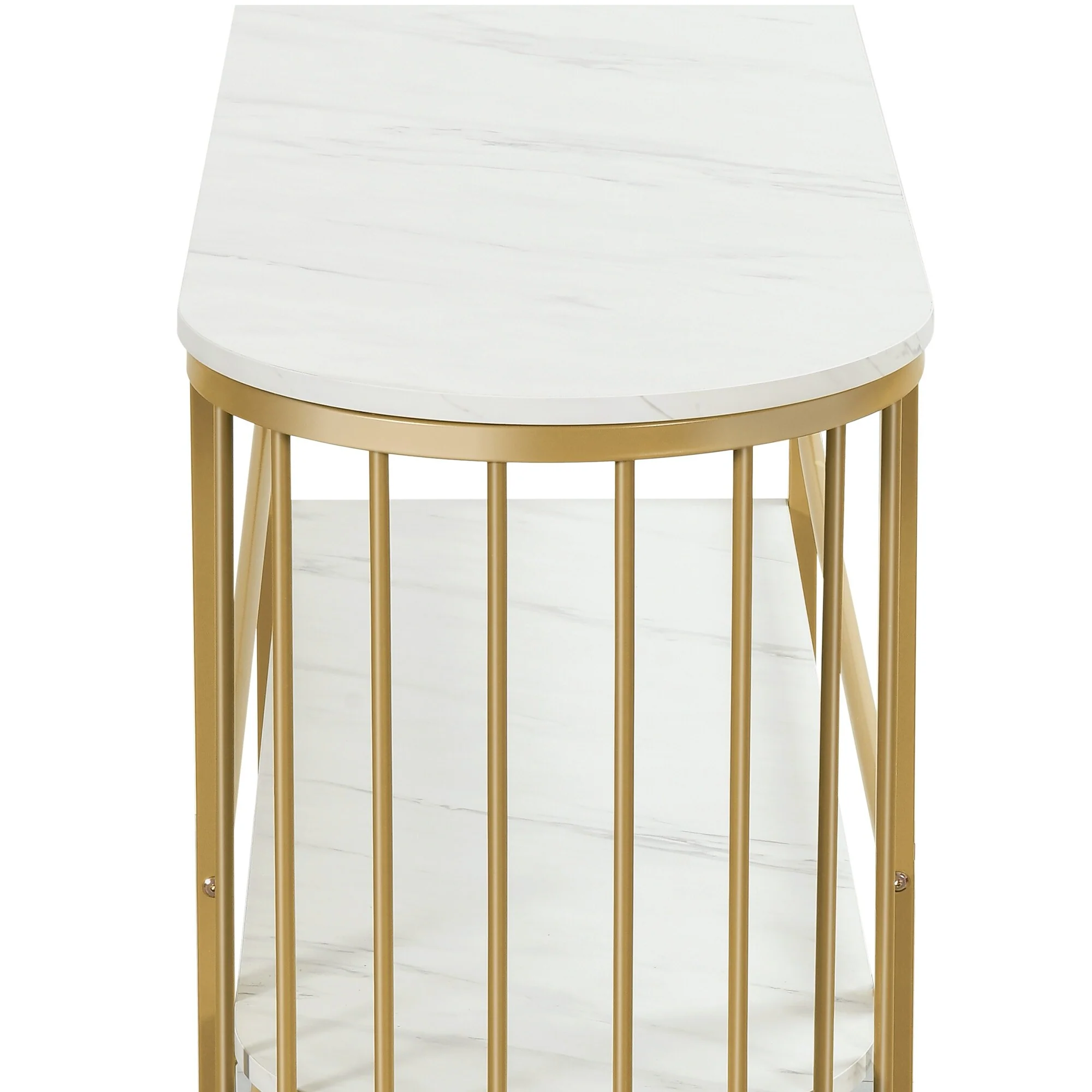 Moasis Home Bar Unit 3-Tier Liquor Bar Table with Glass Holder