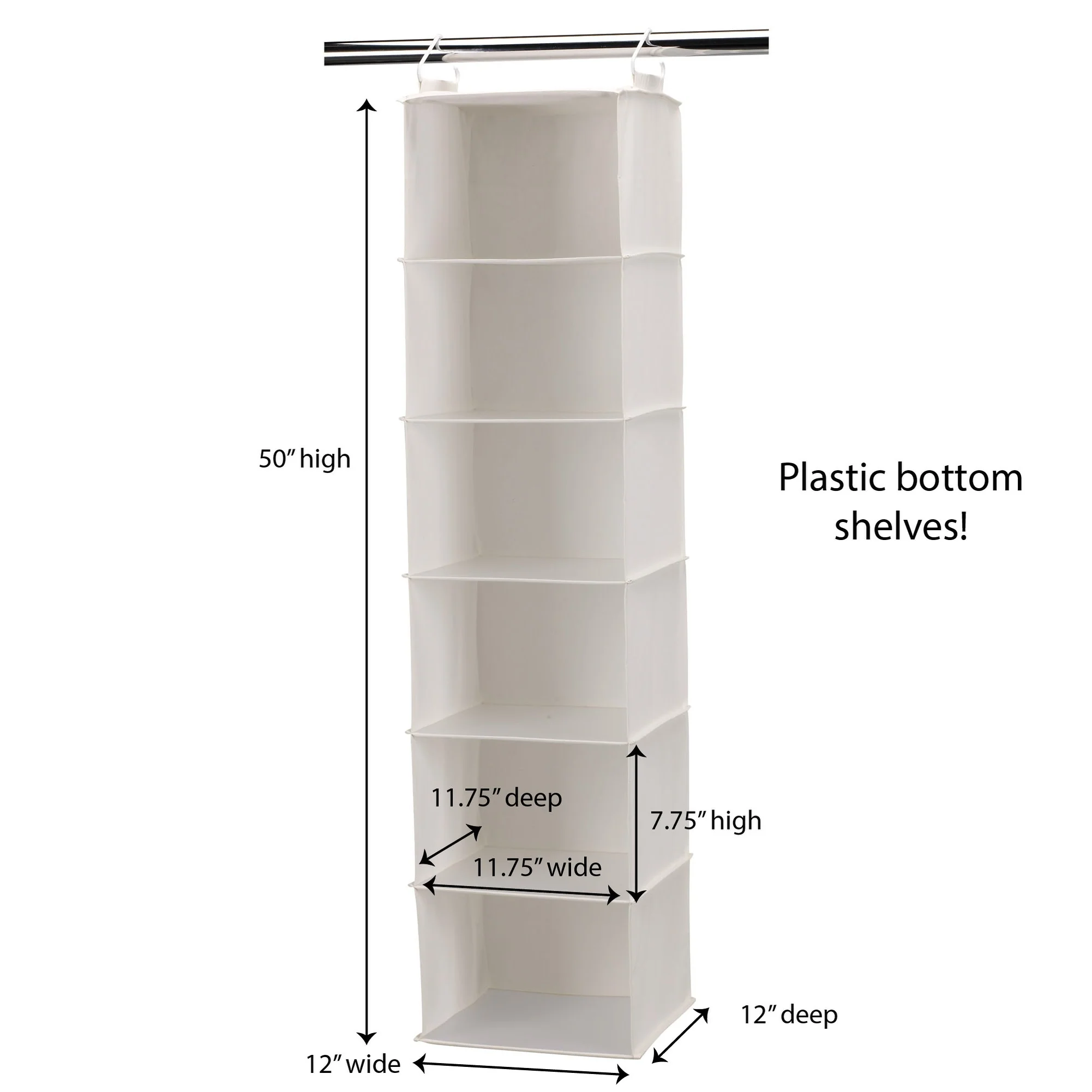 Household Essentials 6-Shelf Hanging Closet Organizer