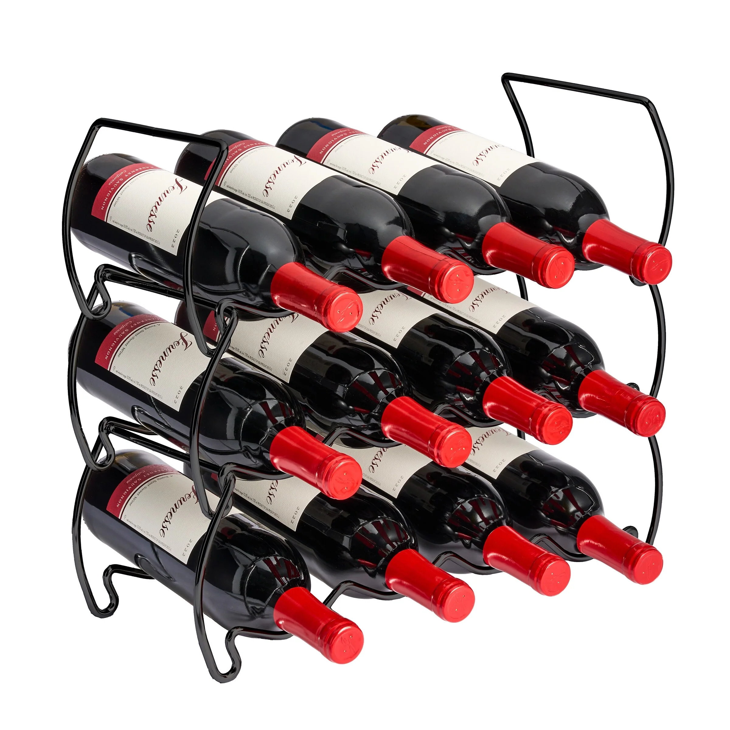 Metal Detachable Wine Rack - 3 Tier, Copper - 14