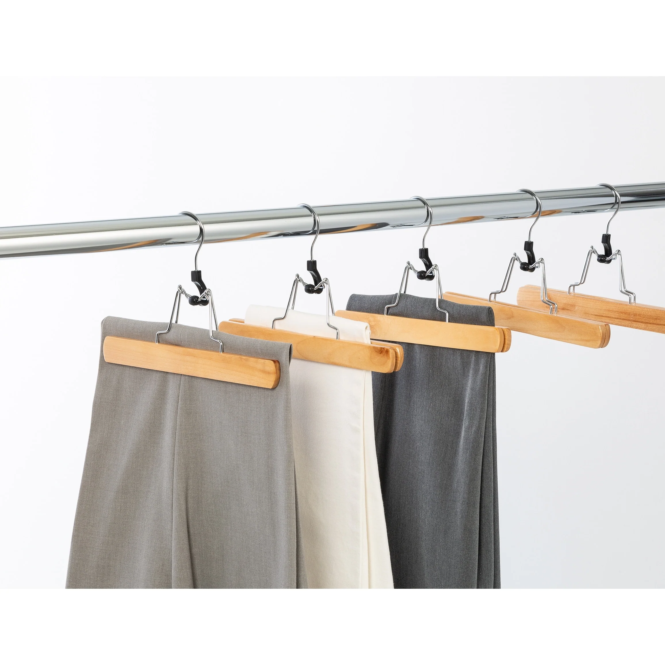Honey-Can-Do Wood Pant Clamp Hangers (16-Pack)
