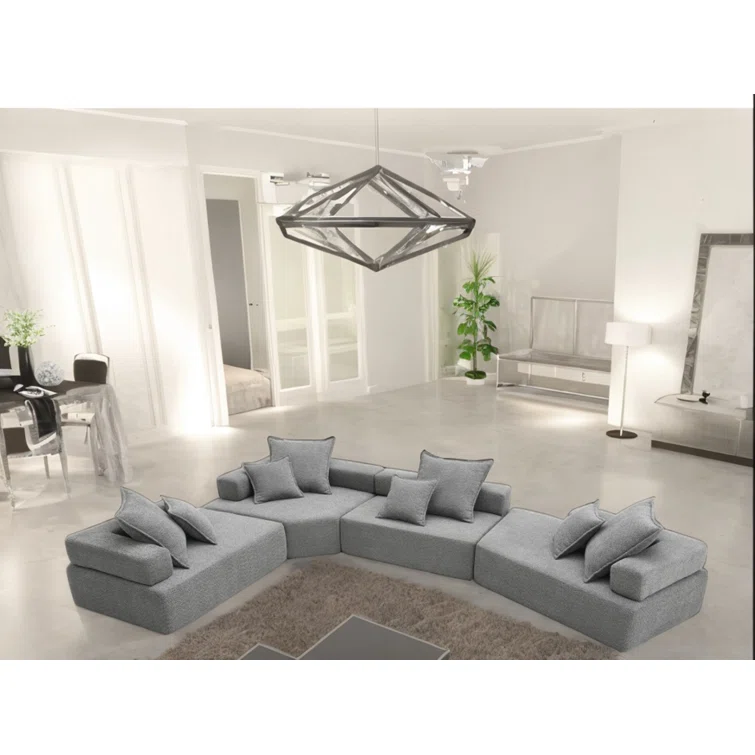 Luxury Sofa Boucle Oversized Modular U-shaped Sectional Sofa Convertible Sleeper Couch Sofa Bed