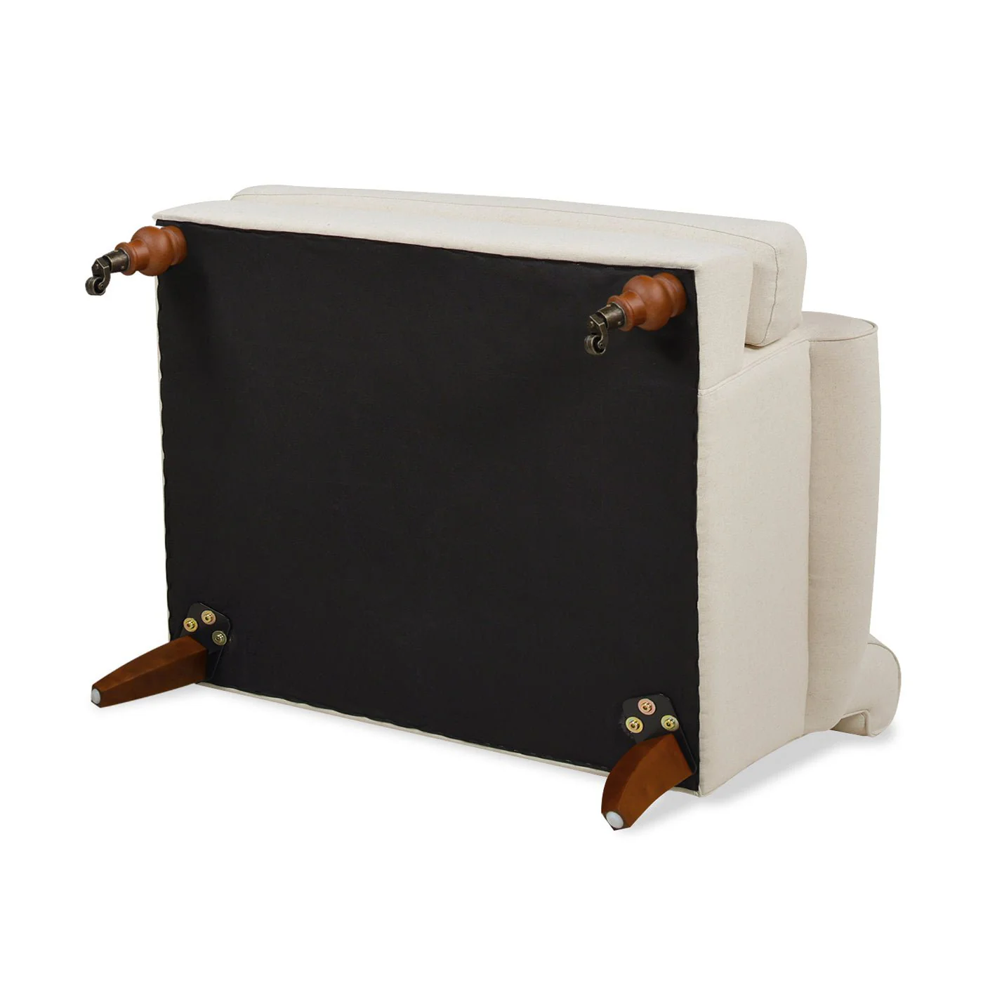 Cobaltex Upholstered Arm Chair with Metal Casters and Rolled Arms