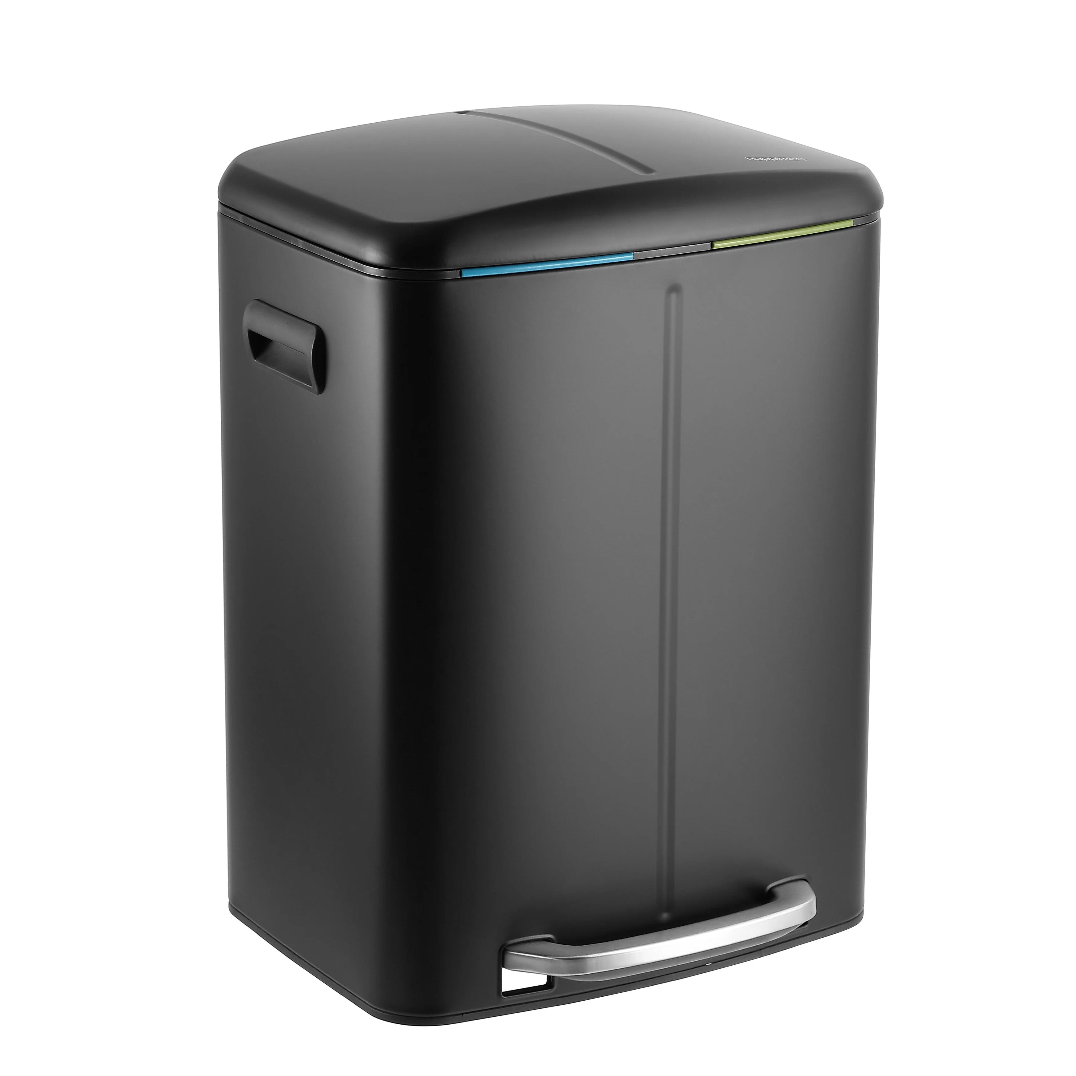 happimess 10.6-Gallon Double Bucket Trash Can with Soft Close Lid