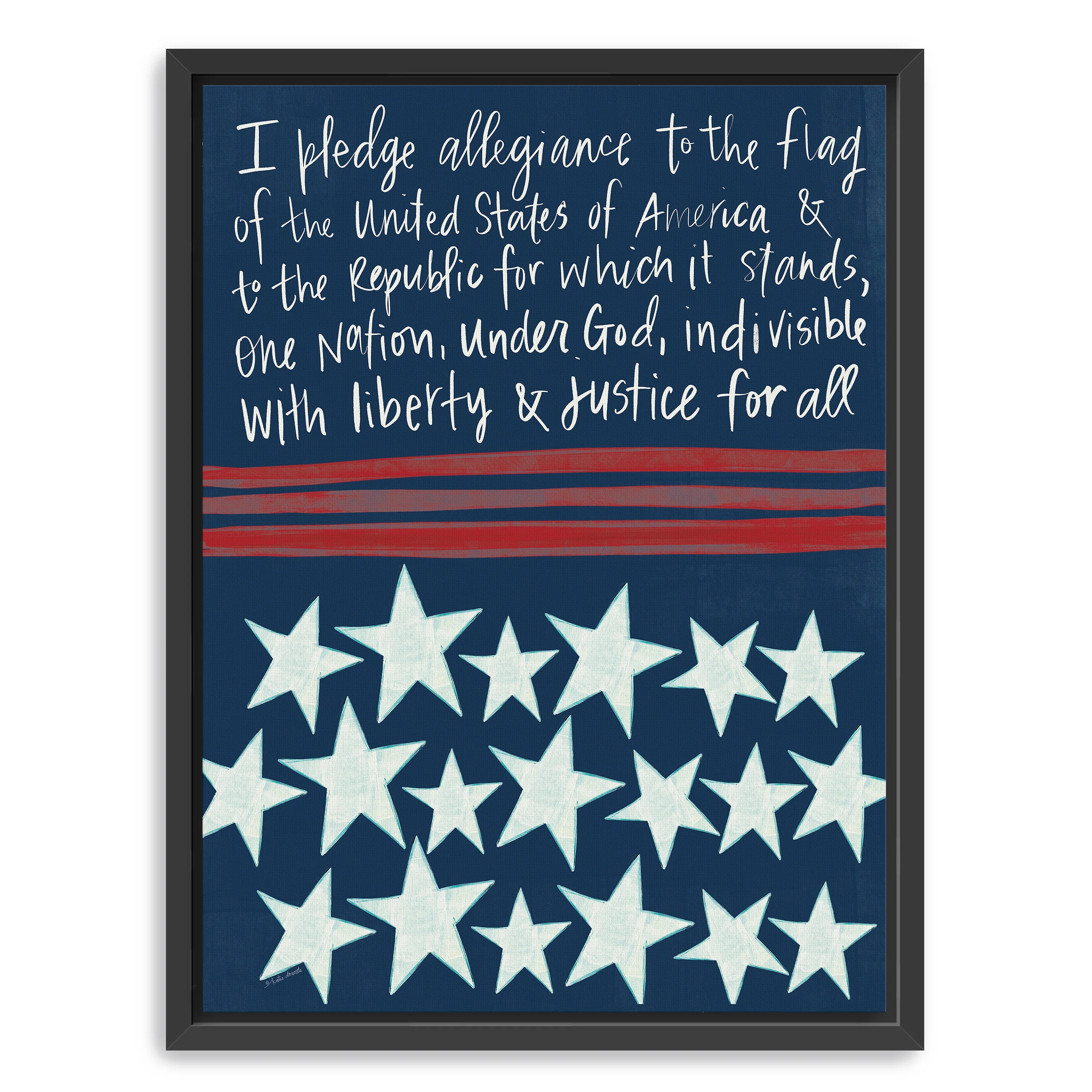 I Pledge the Allegiance to the Flag Canvas Giclee