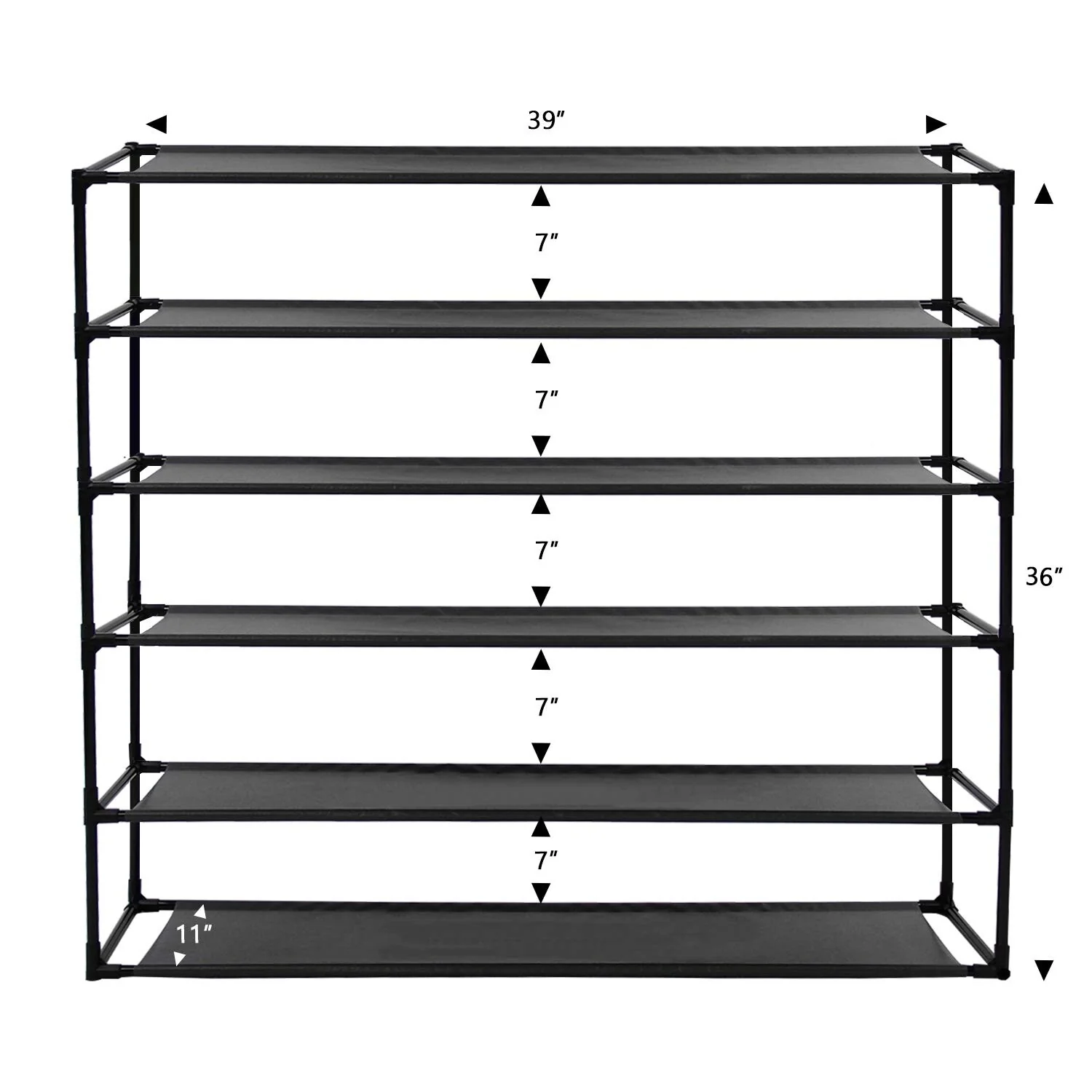 Modern Waterproof Shoe Rack Organizer Tower for Small Spaces Black