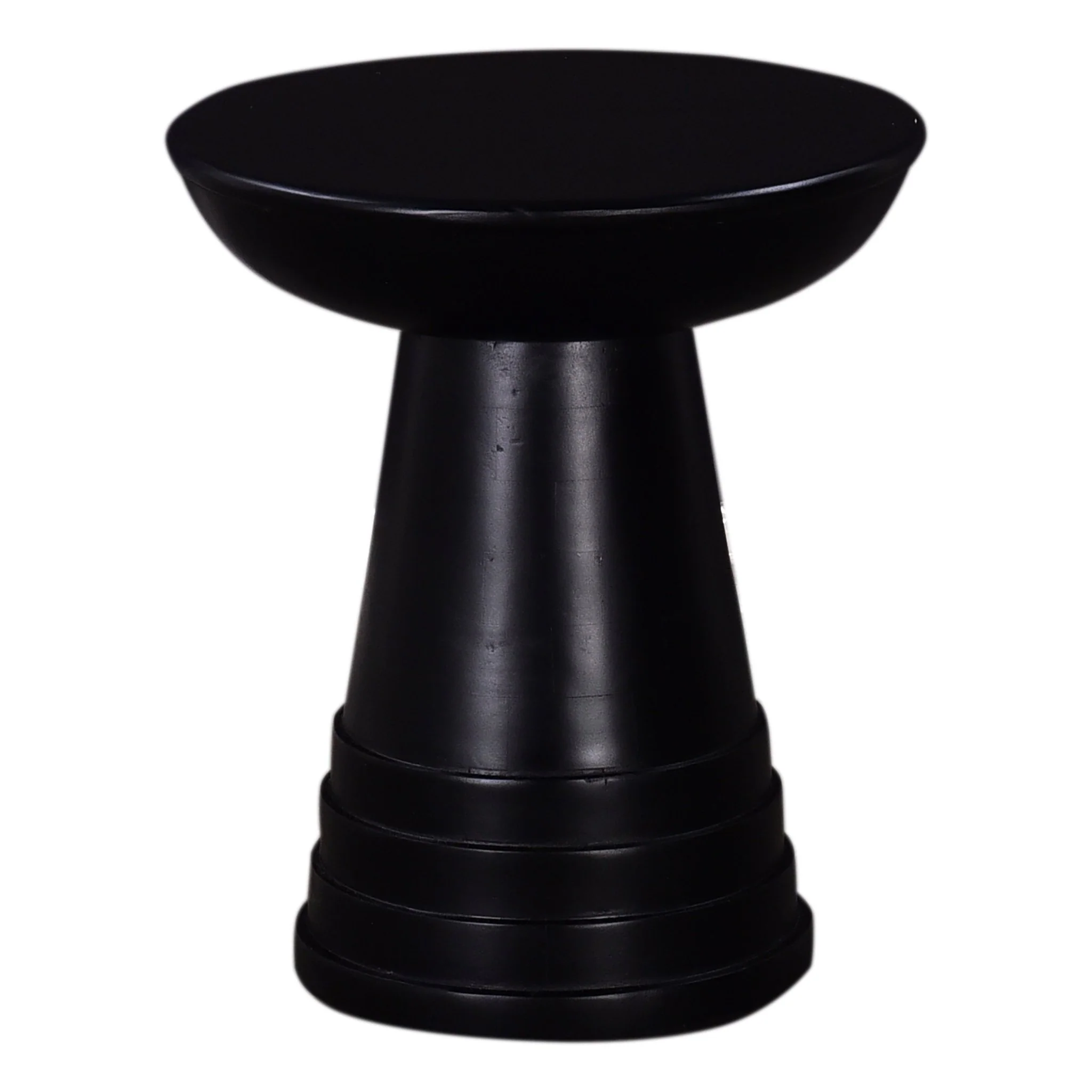 Solid Wood Round Side Table with Pedestal Base