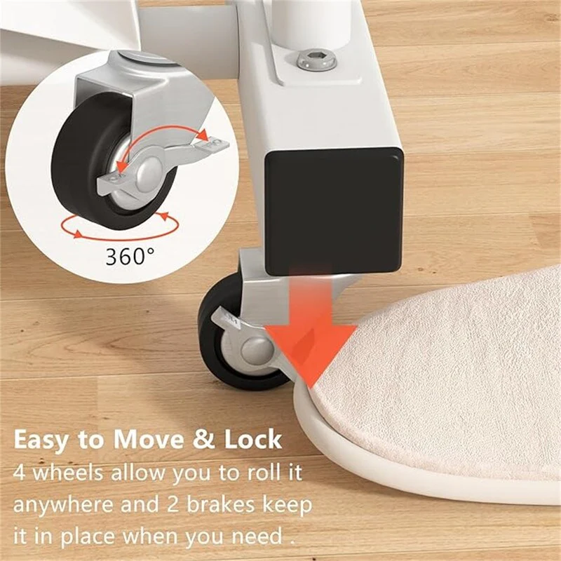 Double Rods Garment Rack with Wheels - 16.73