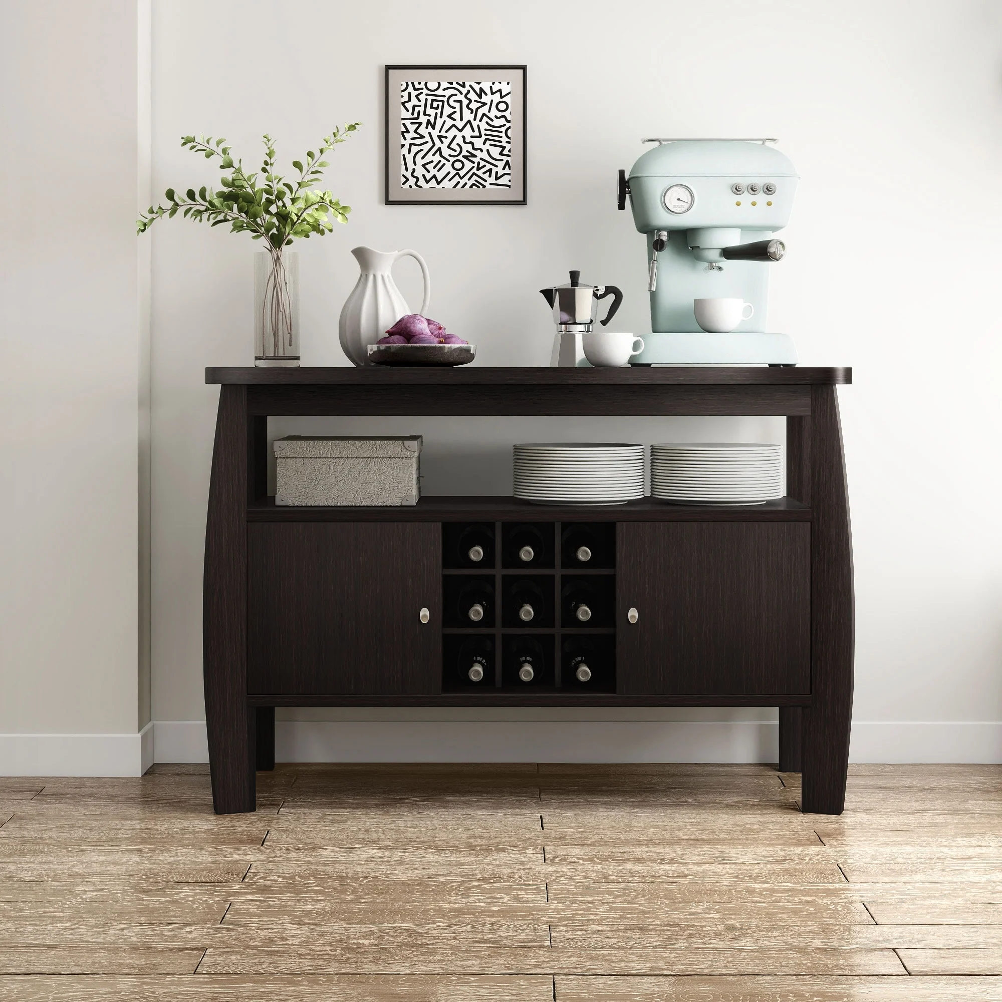 Furniture of America True Modern 51-inch Cappuccino 1-shelf Buffet Table