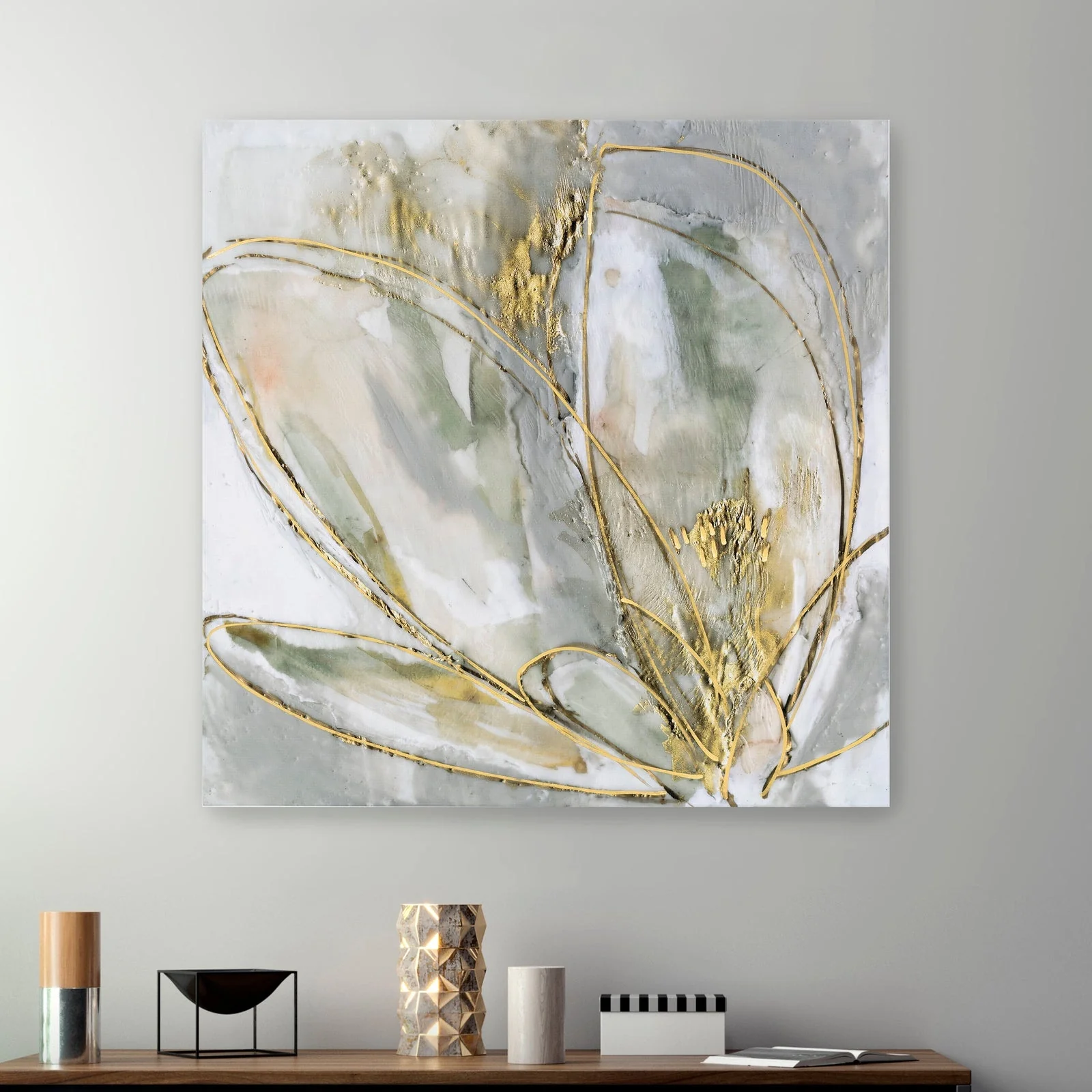 Blooming Gold Ii Canvas Giclee Wall Art