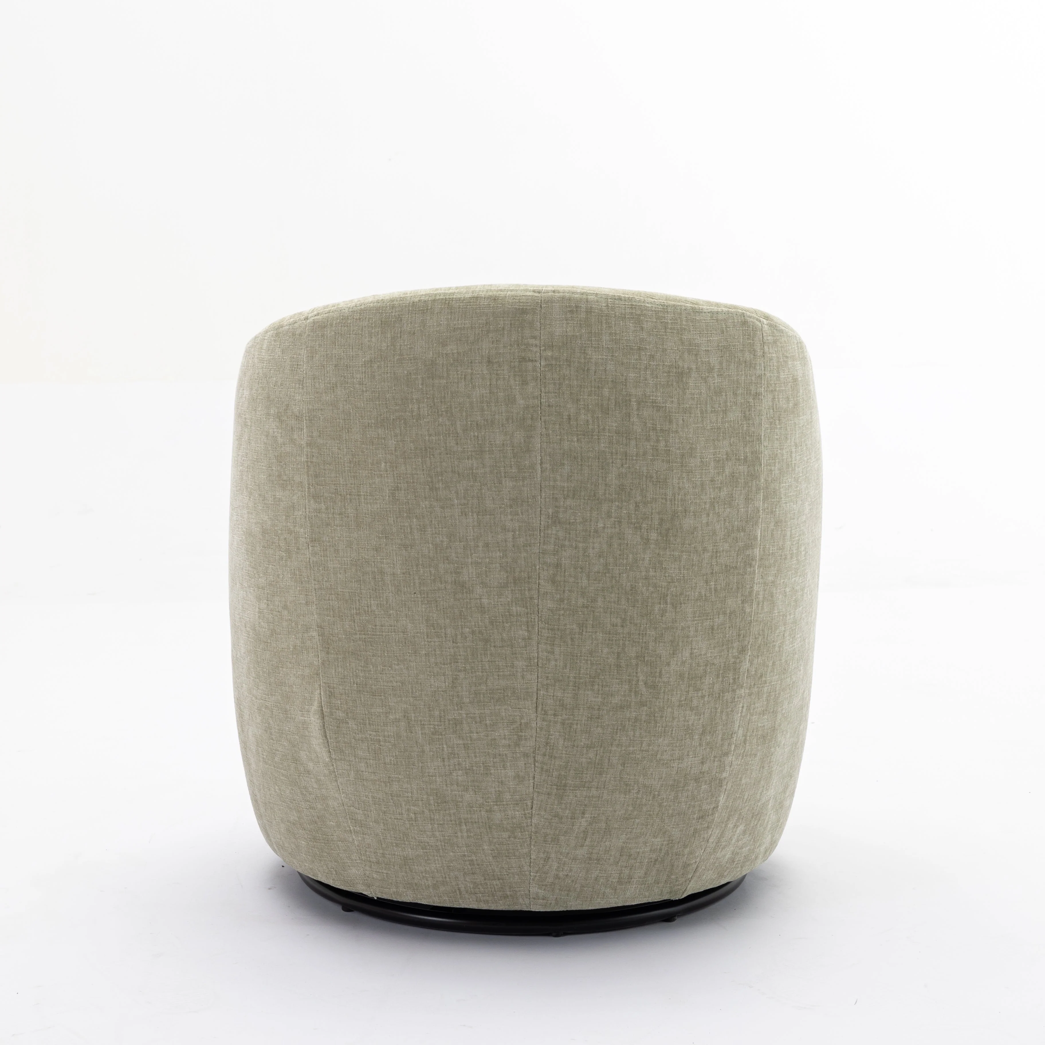 Assortment Upholstered Swivel Barrel Chair with Metal Base