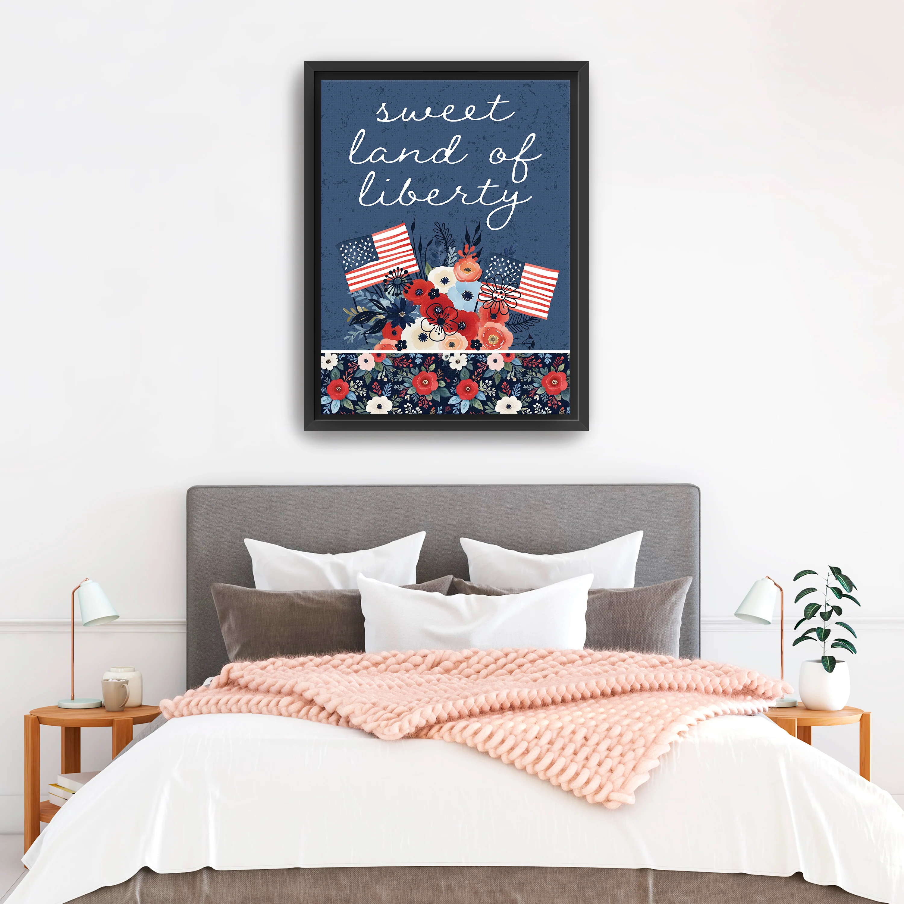 Patriotic Sweet Land of Liberty Canvas Giclee