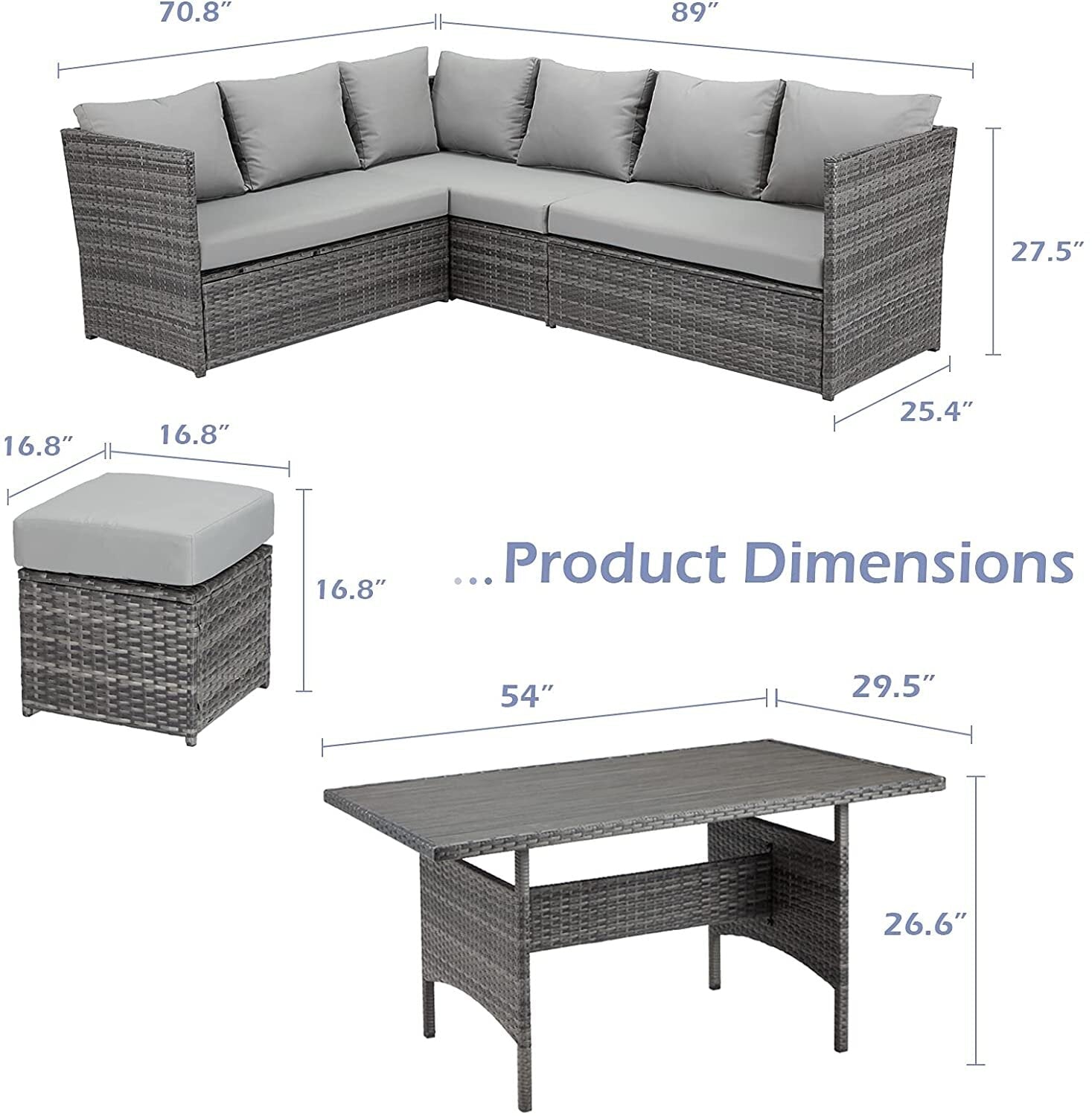 Hinesville Wicker/Rattan 1320 - Person Seating Group with Cushions