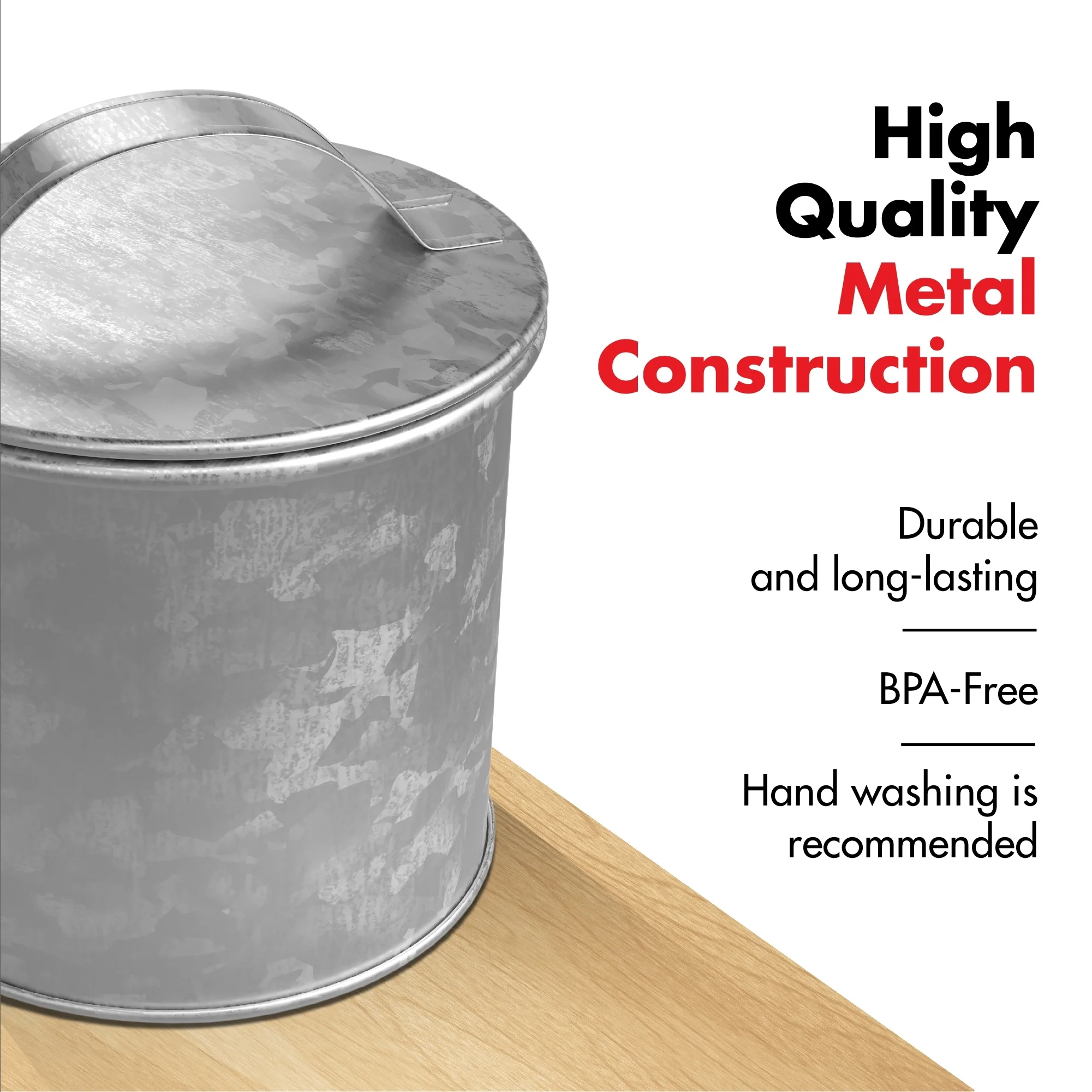 Amici Newport Galvanized Metal Storage Canister