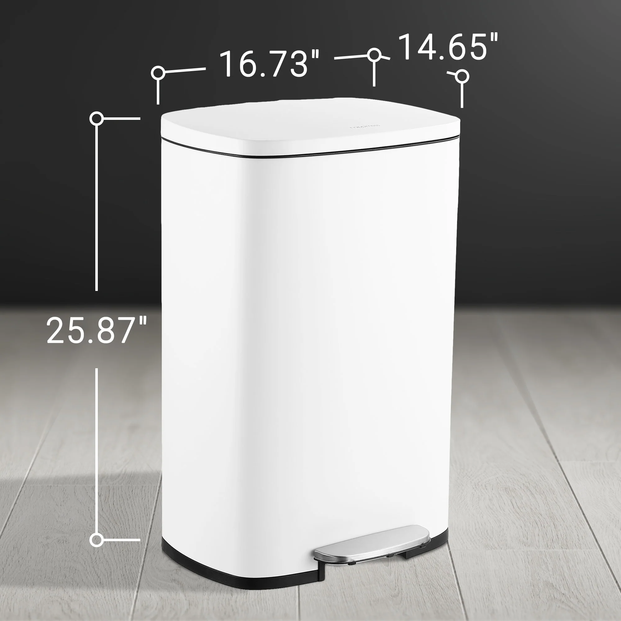 happimess 13-Gallon Trash Can with Soft-Close Lid and FREE Mini Trash Can