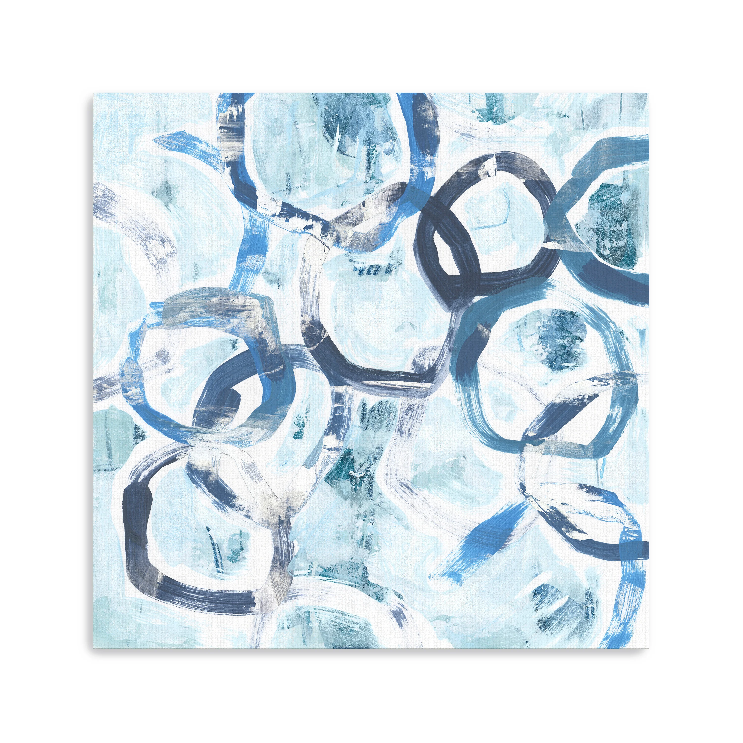 Blue Circlet I Canvas Giclee