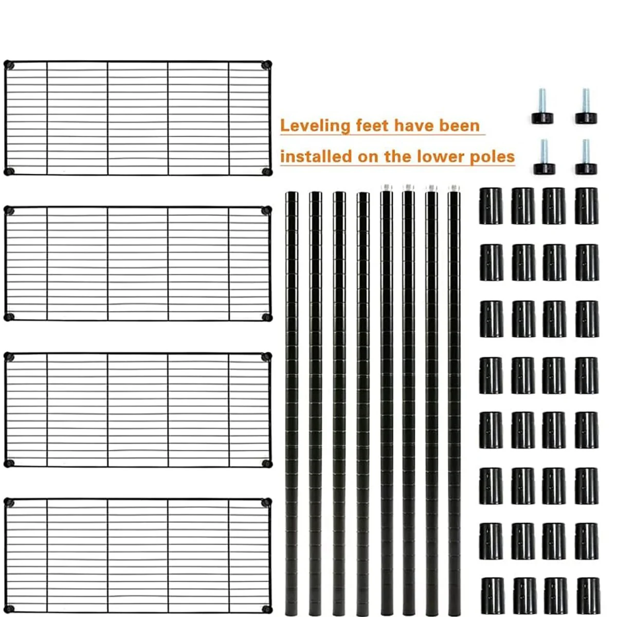 4/5-Tier Steel Shelving Unit Heavy-Duty Storage Rack