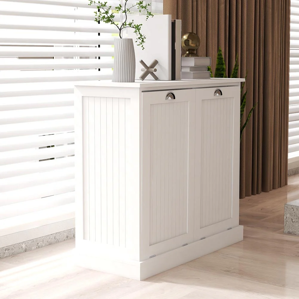 Double Tilt-Out Laundry Cabinet, Kitchen Trash Cabinet