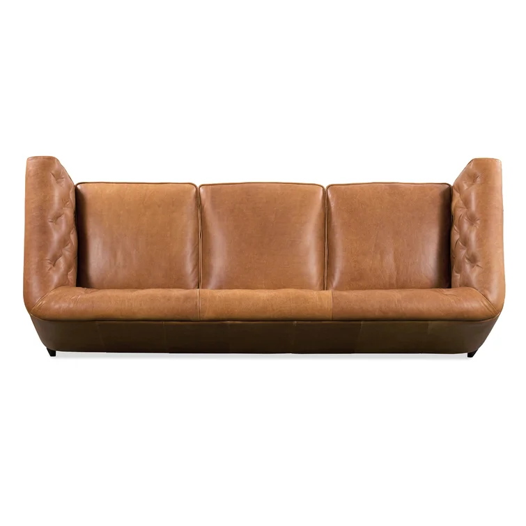 Peale 89'' Full-Grain Genuine Italian Leather Sofa