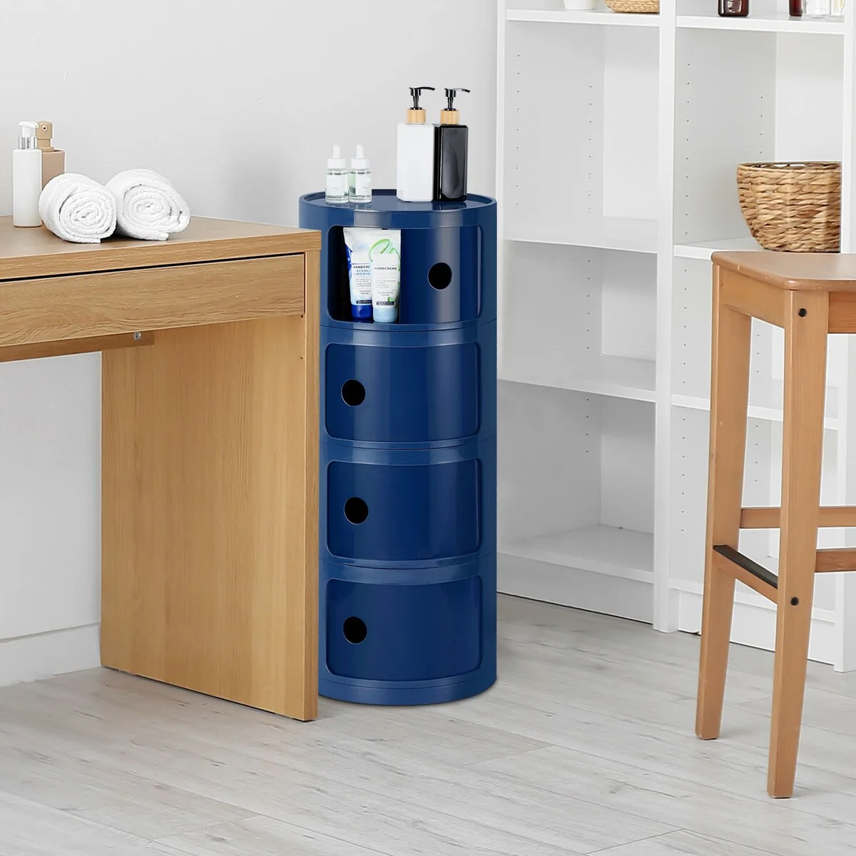 ABS Multifunction Storage Table Stackable Detachable Organizer