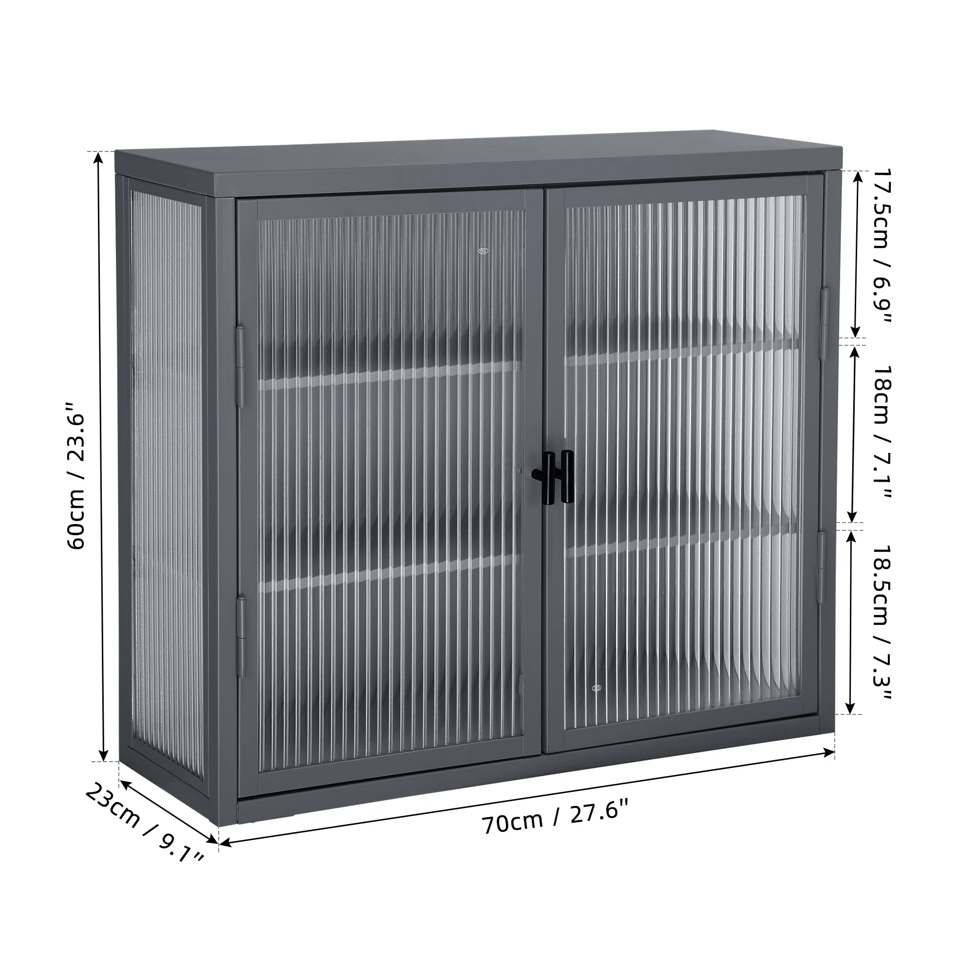 Retro Style Glass Door Wall Cabinet