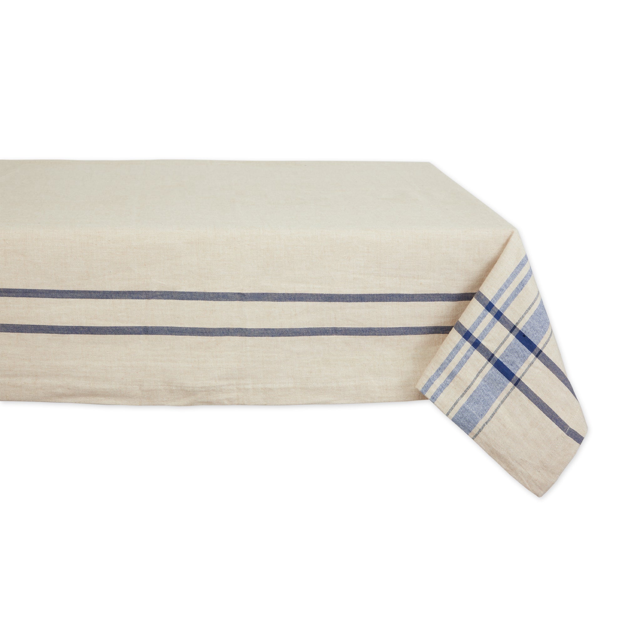 Nautical Blue French Stripe Tablecloth