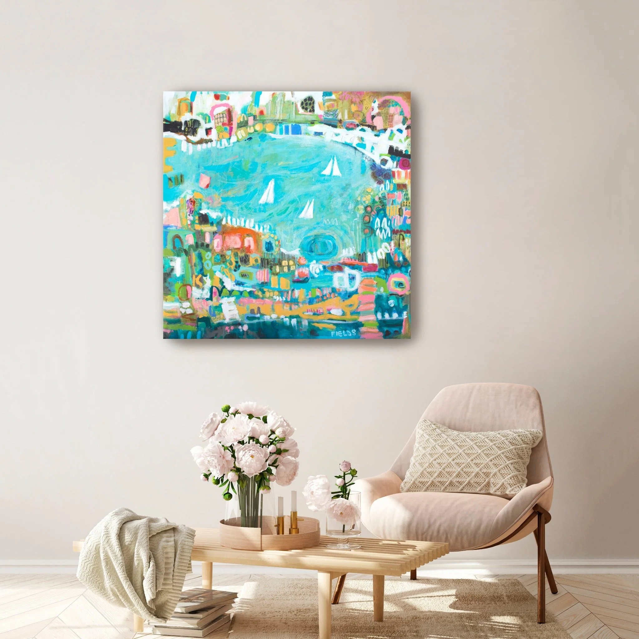 Sailboats Canvas Giclee Wall Art