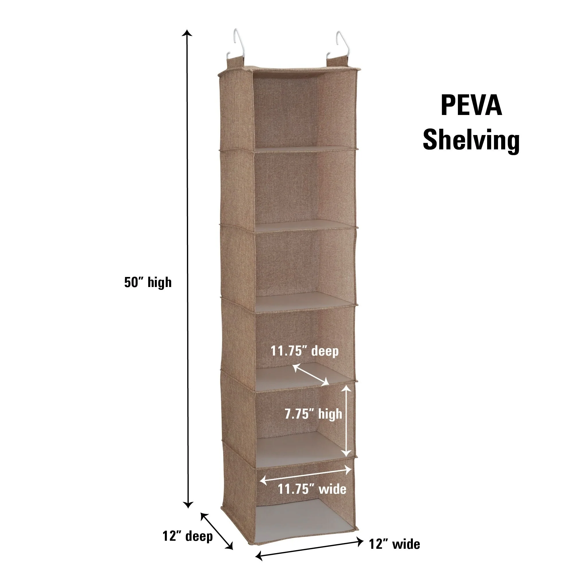 Household Essentials 6 Shelf Hanging Closet Organizer