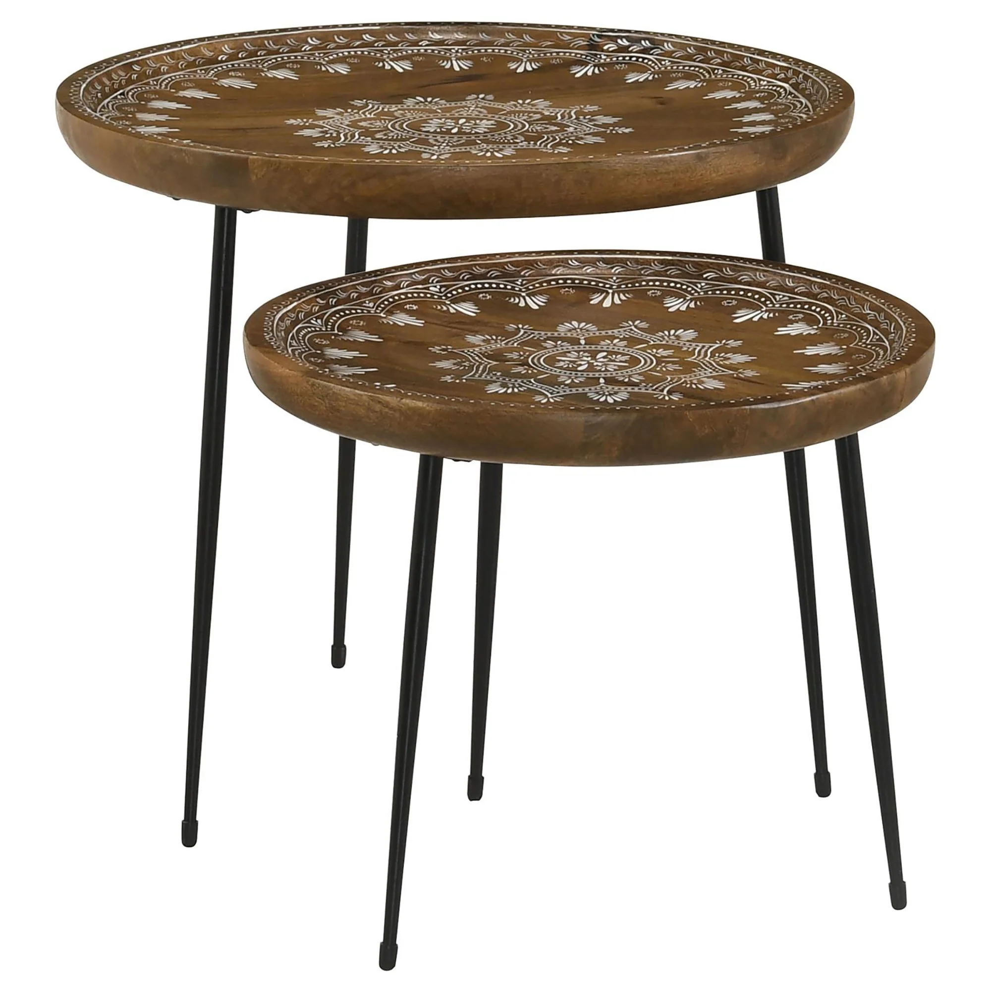 2-Piece Nesting Table with Flared Legs
