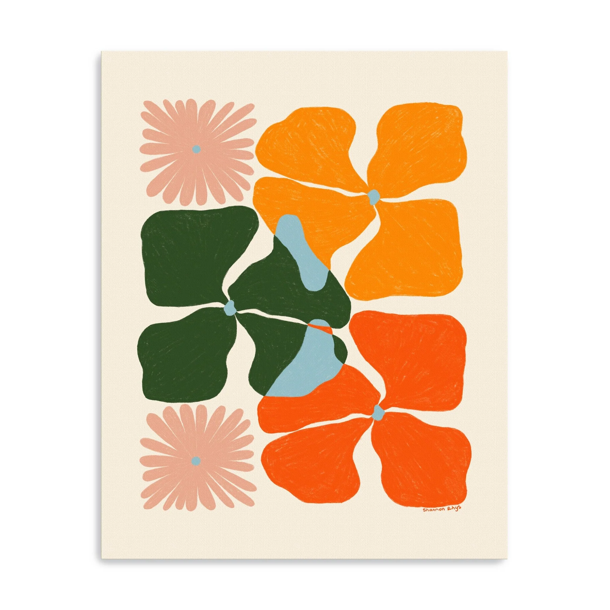 Abstract Floral II Canvas Giclee Wall Art