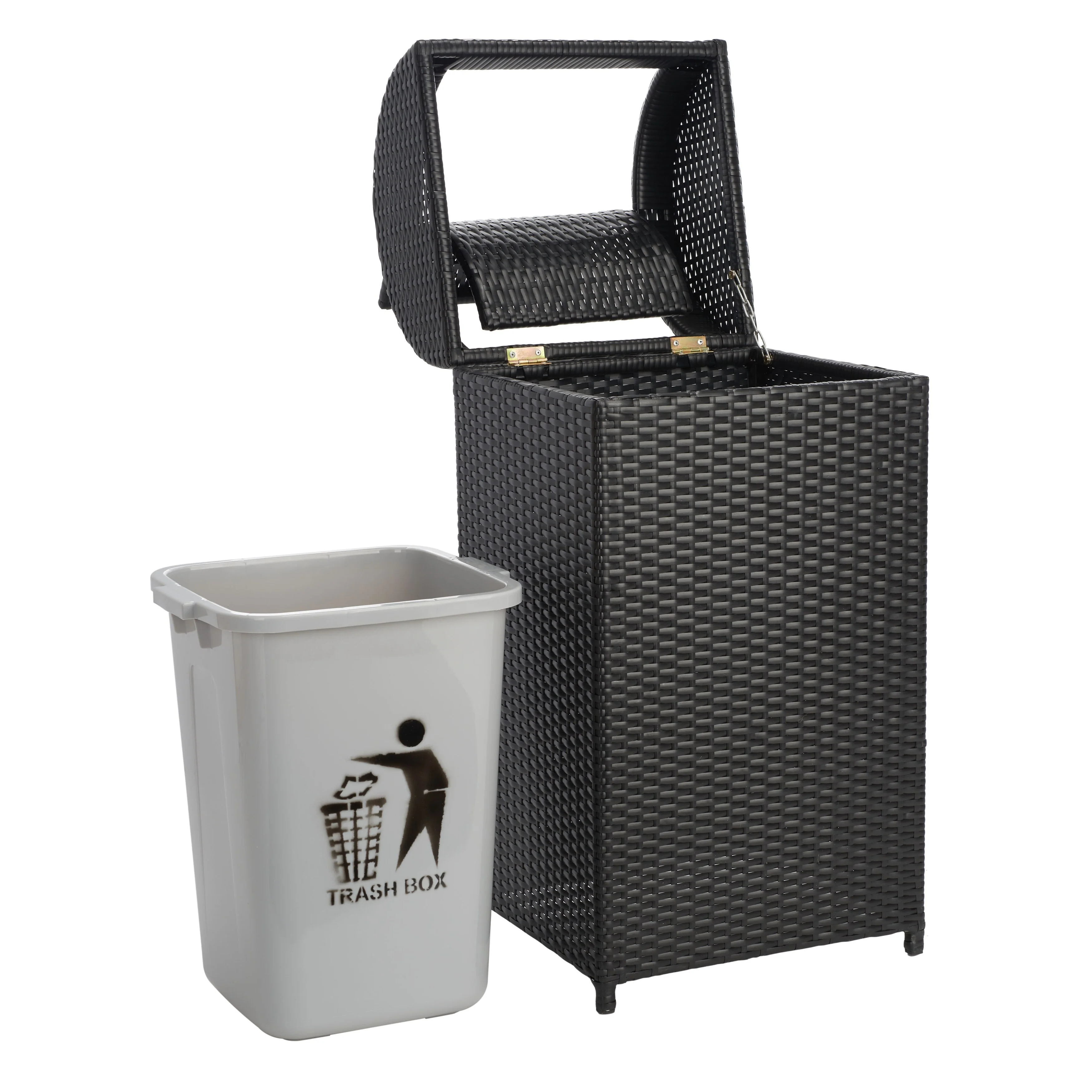 SAFAVIEH Outdoor Karyme Trash Bin (Fully Assembled)